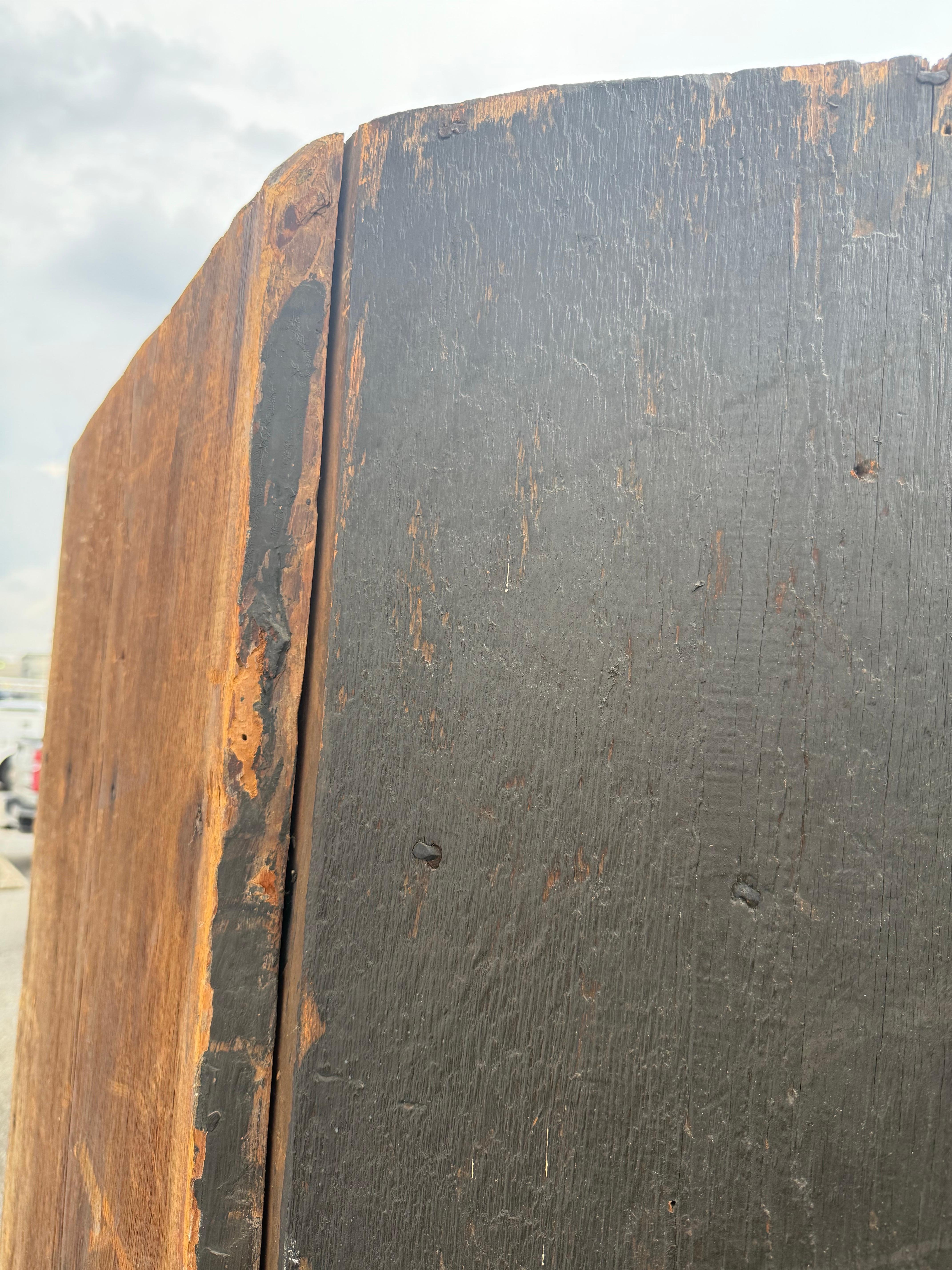 Antique Colonial Wormwood Pine Corner Cabinet Circa Early 1800's For Sale 8