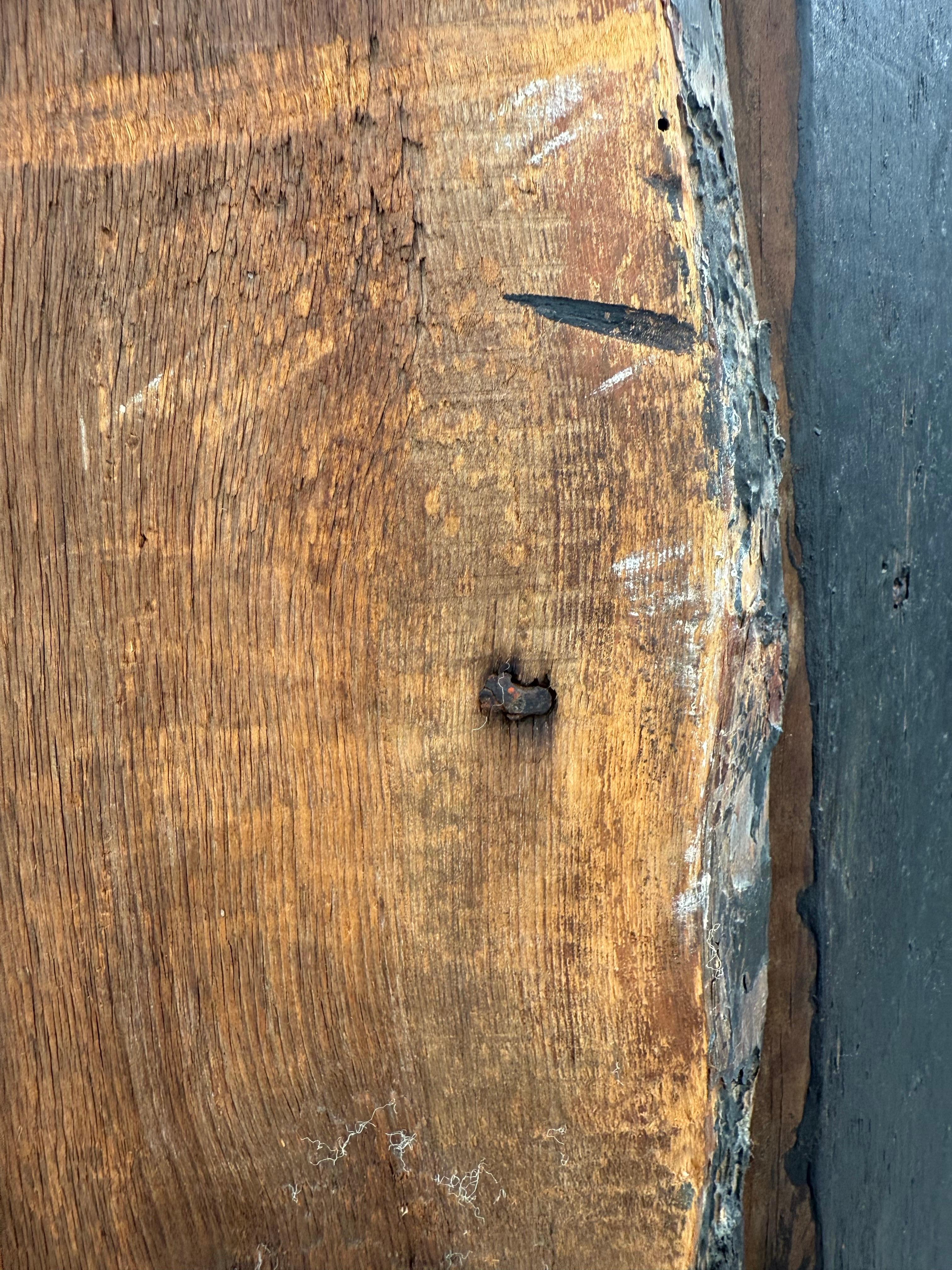 Antique Colonial Wormwood Pine Corner Cabinet Circa Early 1800's For Sale 9