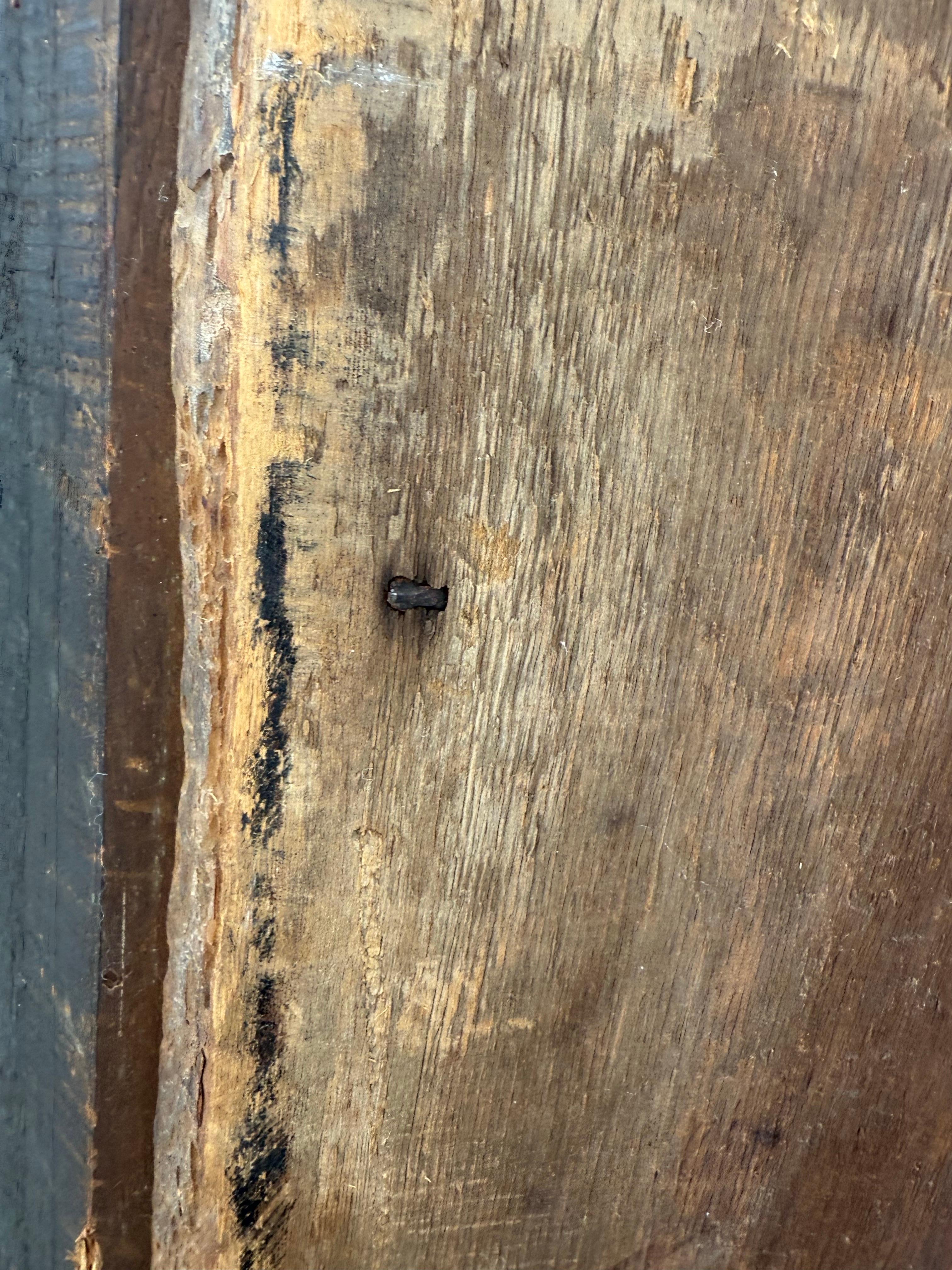 Antique Colonial Wormwood Pine Corner Cabinet Circa Early 1800's For Sale 13