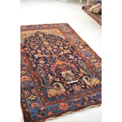 Antique Colorful and Story-Filled Tree of Life Rug with Hunting Scene