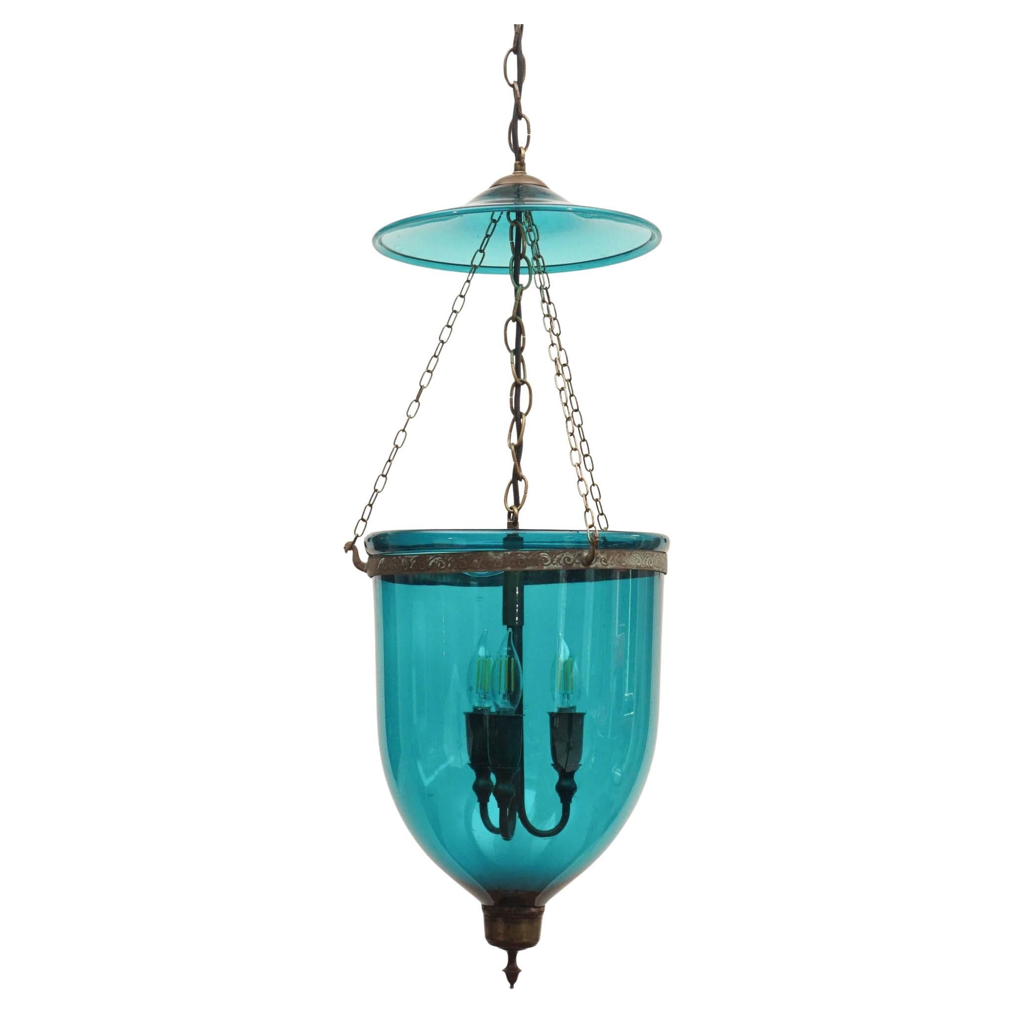 Antique Colorful Bell Jar Lanterns in Green