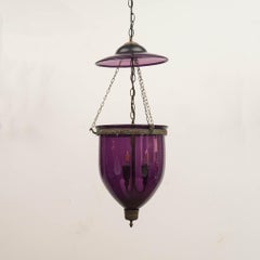 Antique Colorful Bell Jar Lanterns in Purple