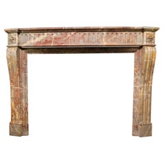 Used Colorful Breche Regency Marble Mantel 5th Ave NYC at East 66nd St