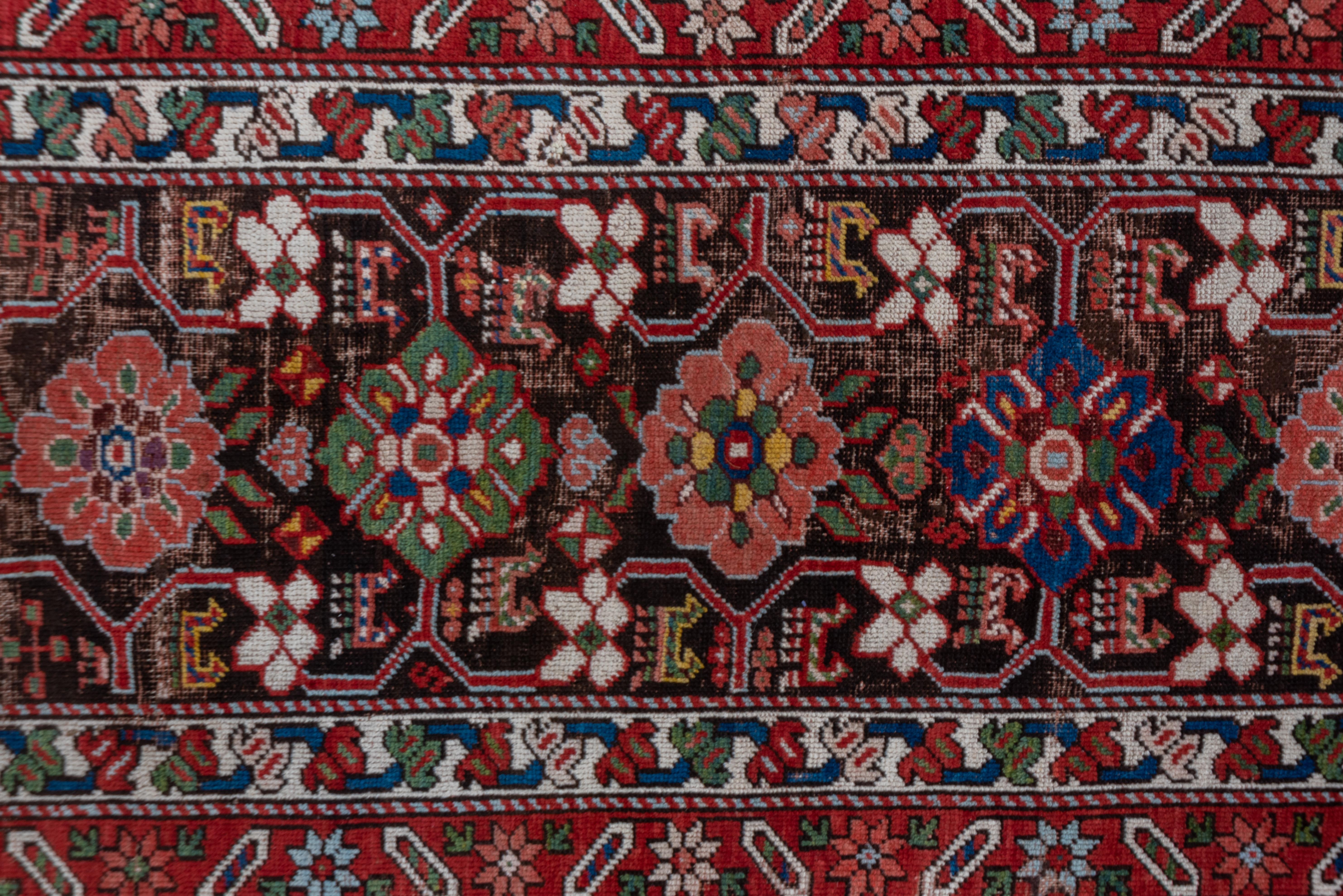 Tribal Antique Colorful Caucasian Karabagh Runner, circa 1910s, Mina Khani Design For Sale