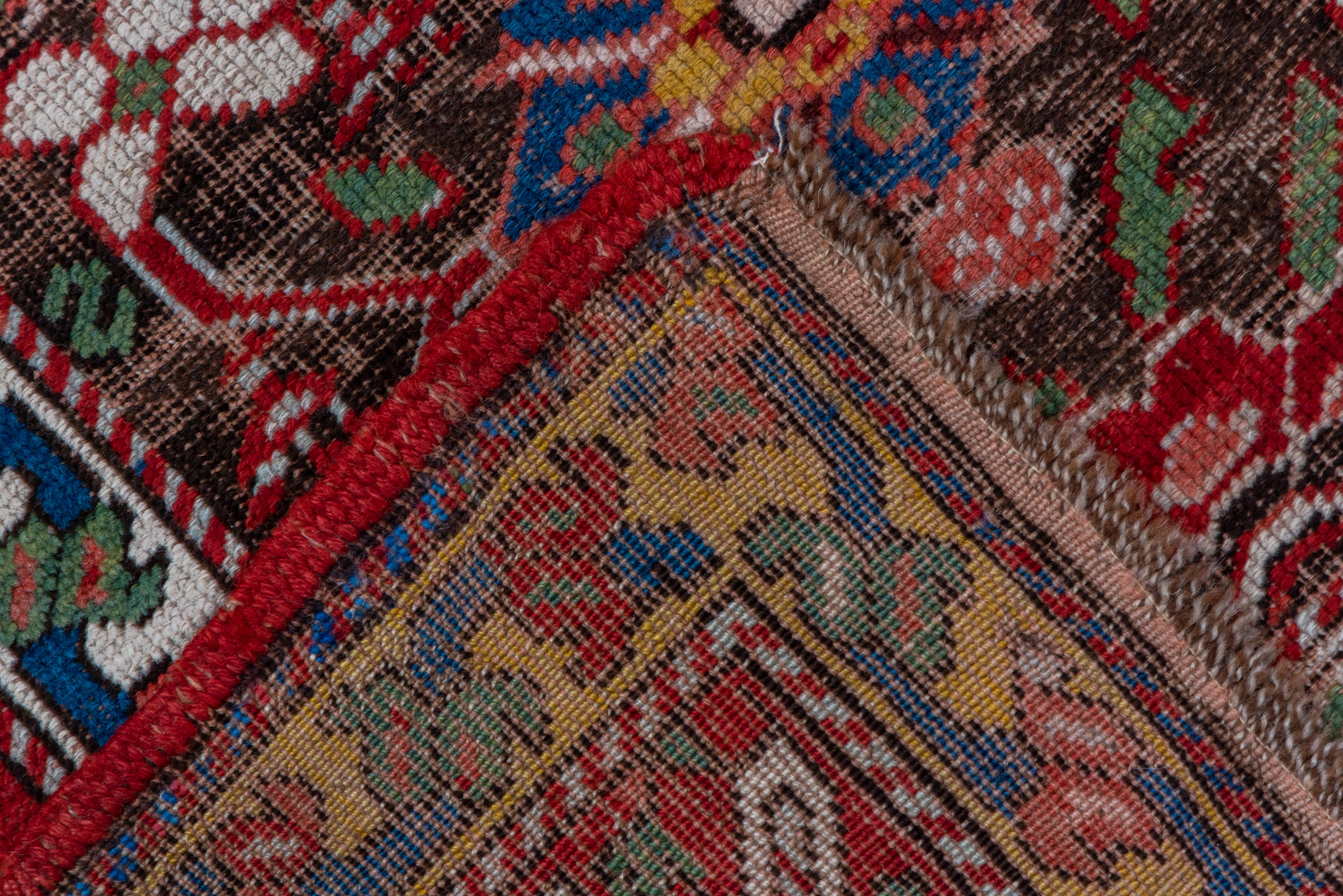 Early 20th Century Antique Colorful Caucasian Karabagh Runner, circa 1910s, Mina Khani Design For Sale