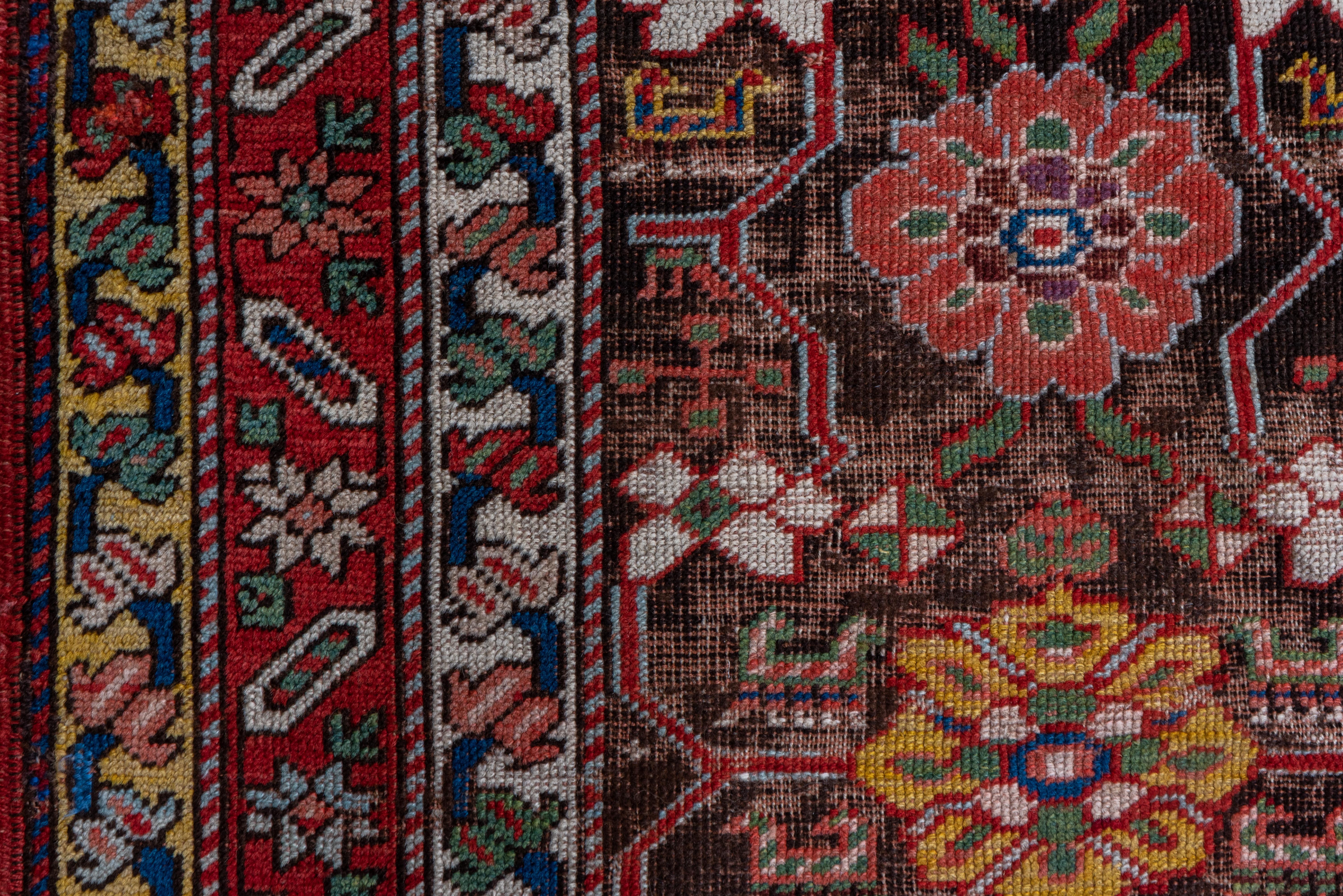 Wool Antique Colorful Caucasian Karabagh Runner, circa 1910s, Mina Khani Design For Sale