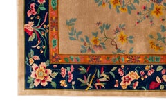Antique Colorful Chinese Nichols Wool Rug