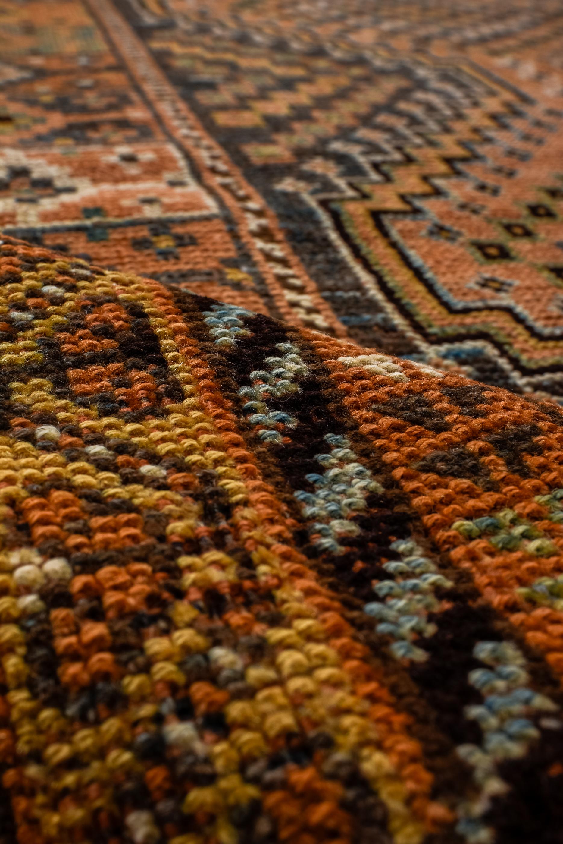 Wool Antique Colorful Kurdish Rug  For Sale