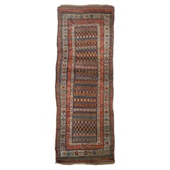 Ancien tapis kurde coloré, circa 1930-40's
