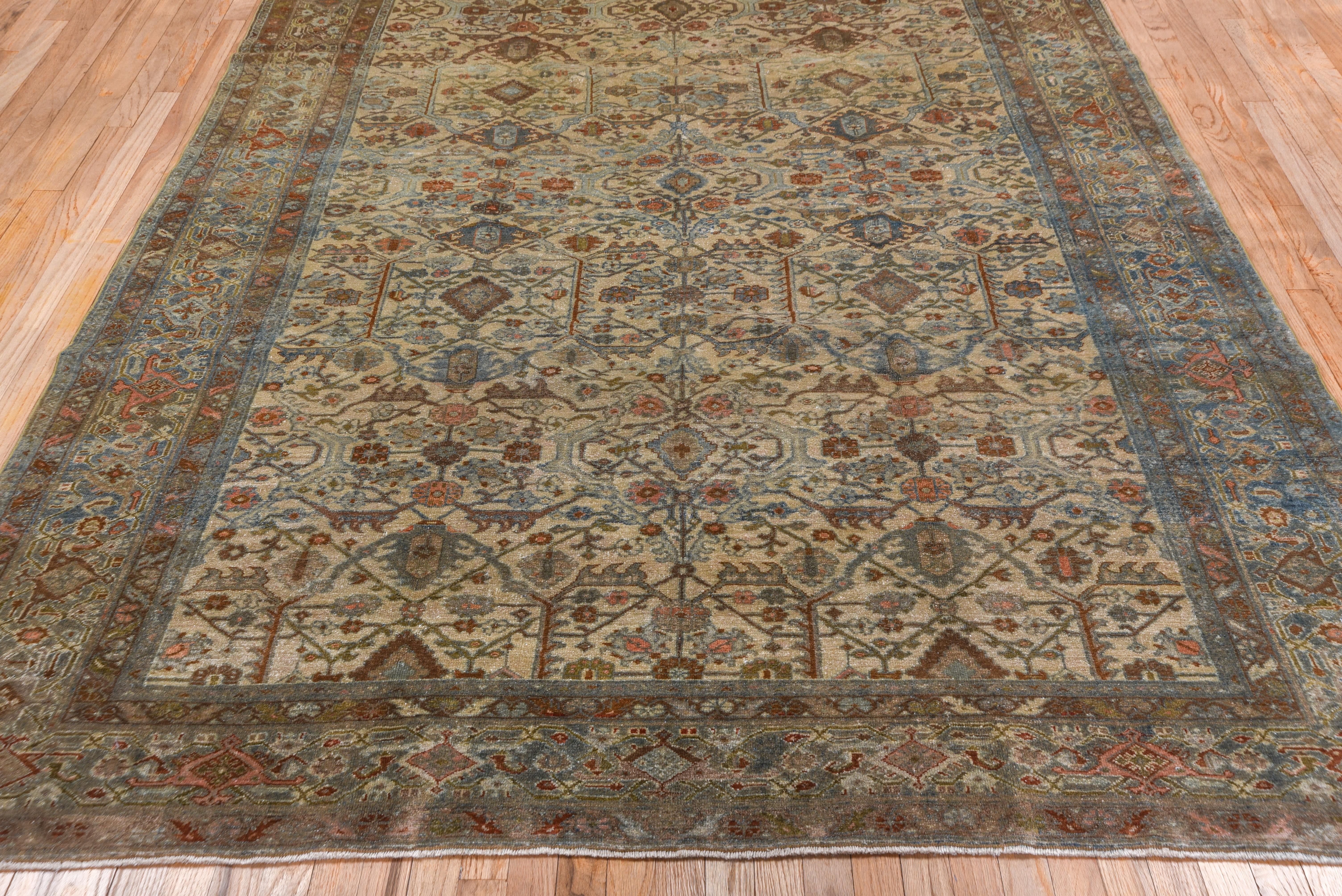 Hand-Knotted Antique Colorful Persian Malayer Carpet, circa 1930s For Sale