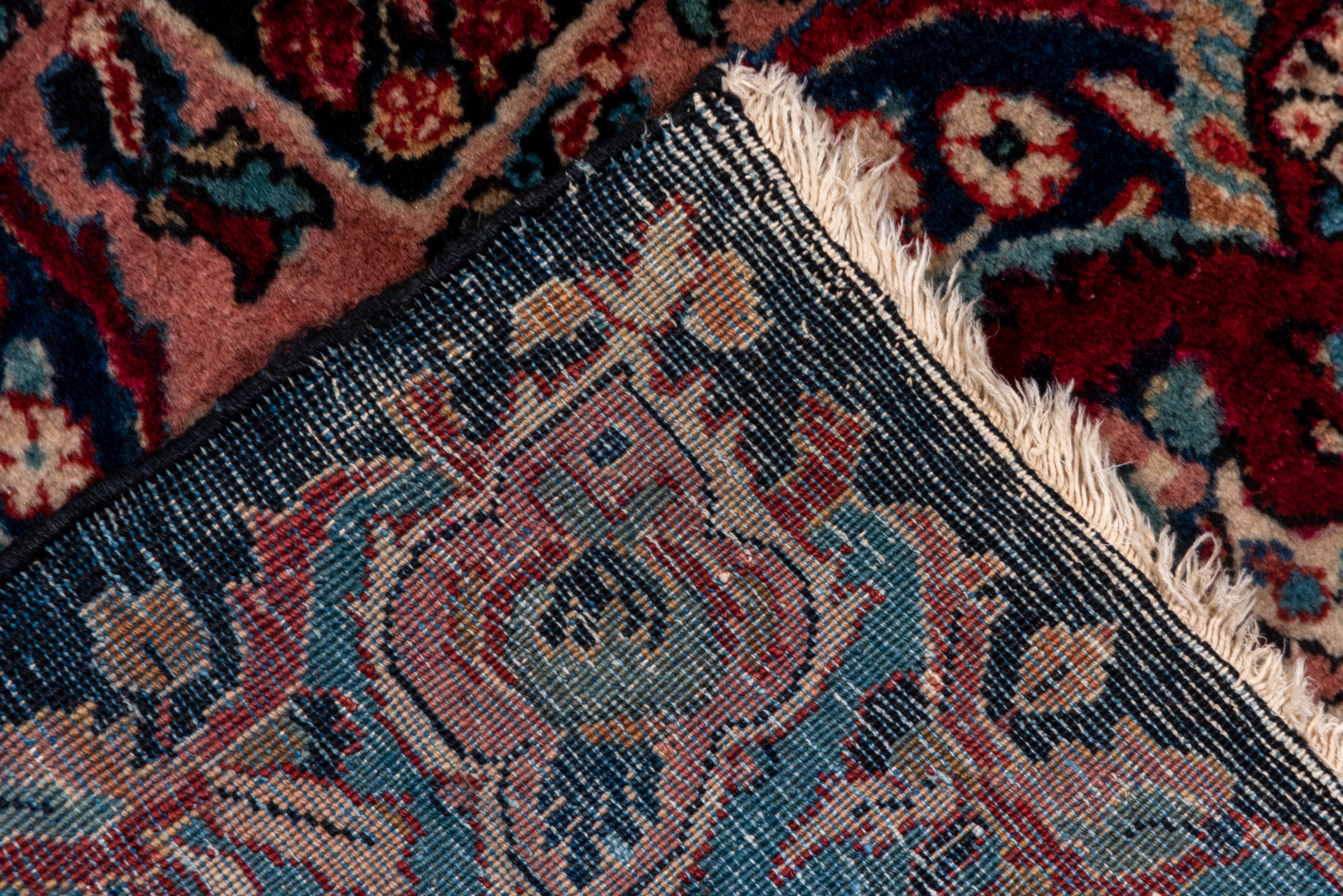 Wool Antique Colorful Persian Sarouk Carpet, All-Over Field, circa 1940s For Sale