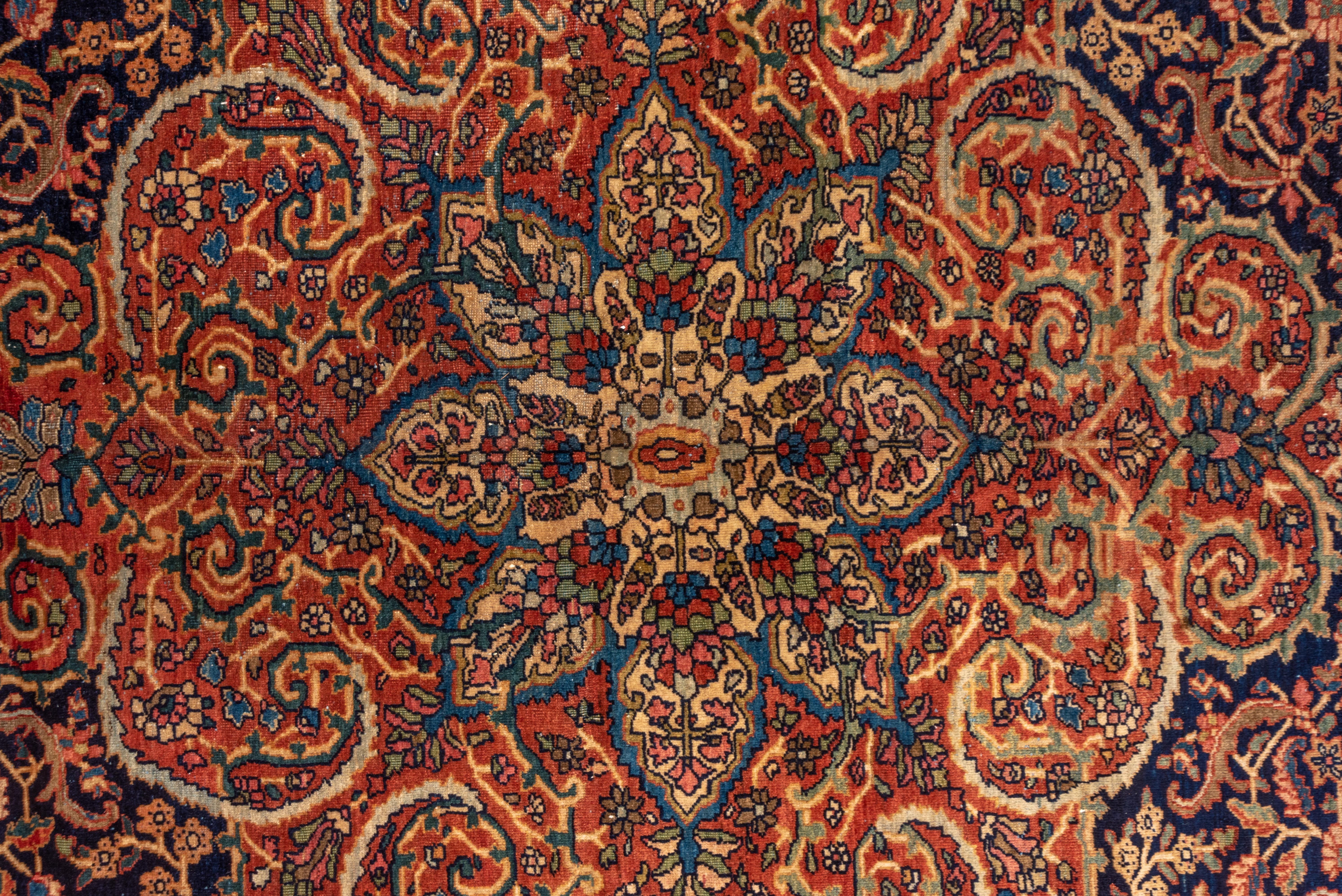 Antique Colorful Persian Sarouk Farahan Carpet, Colorful Palette In Good Condition In New York, NY