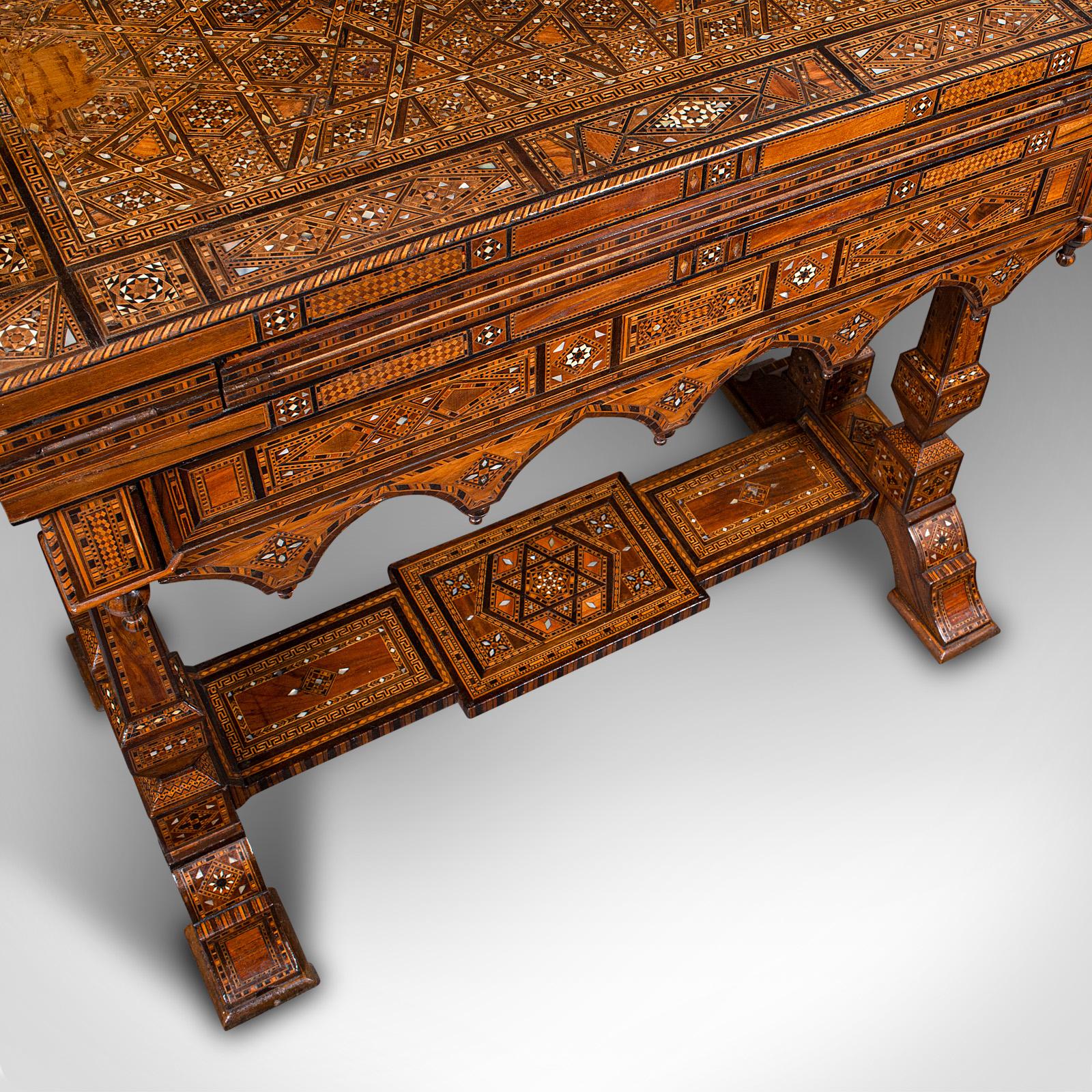 Antique Combination Games Table, Middle Eastern, Chess, Backgammon, Victorian 5
