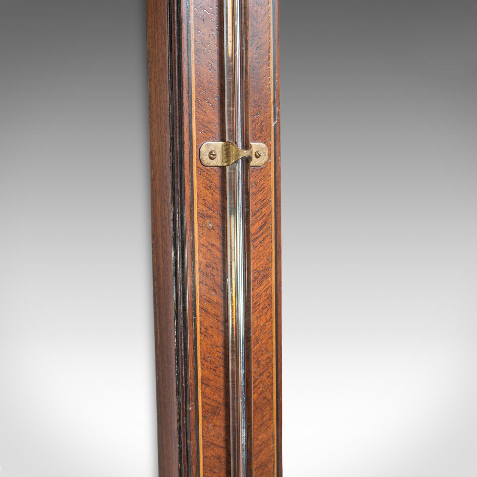 Antique Comitti Stick Barometer, English, Rosewood, Mahogany, Feather, Fan In Good Condition In Hele, Devon, GB
