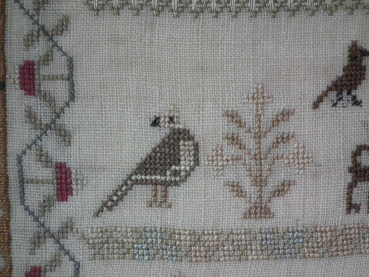 Antique Commemorative Sampler, 1793, by Elizabeth Holden 6