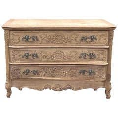 Antique Commode, Country French Stripped Oak