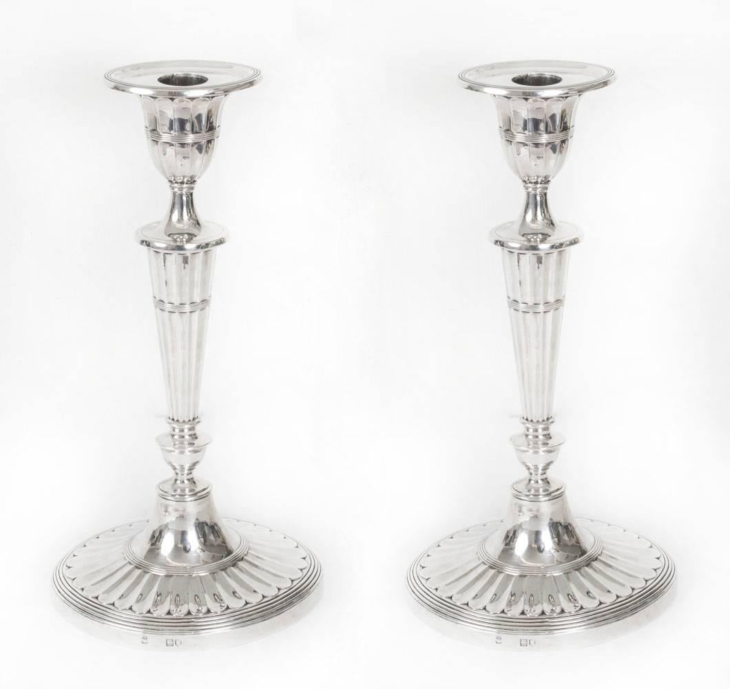 Edwardian Antique Comprising Pair of Candelabra and Candlesticks, 19th Century