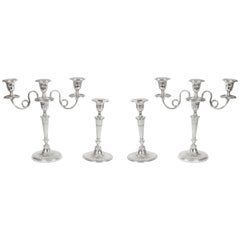 Antique Comprising Pair of Candelabra and Candlesticks, 19th Century