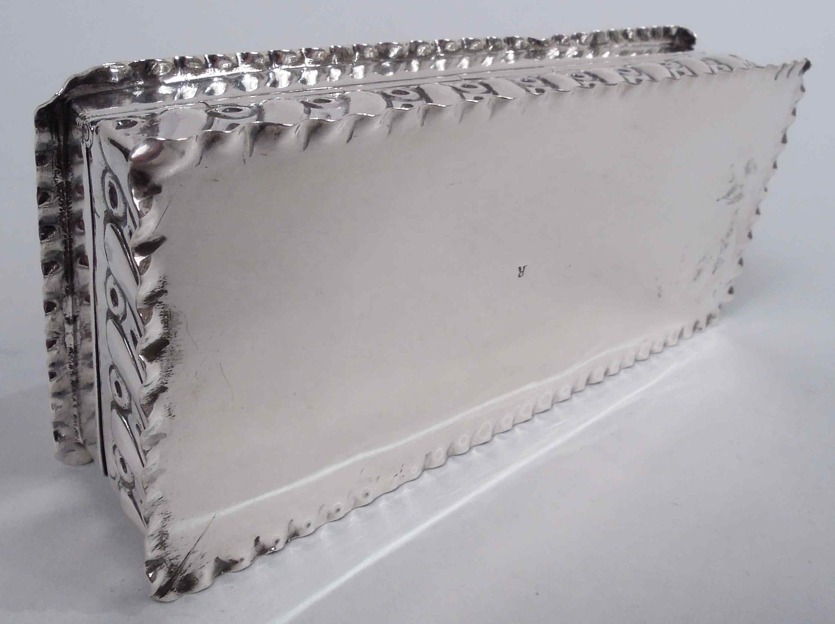 Antique Comyns English Victorian Classical Sterling Silver Trinket Box 3
