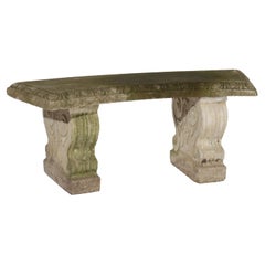 Antique Concrete Garden Bench C1920