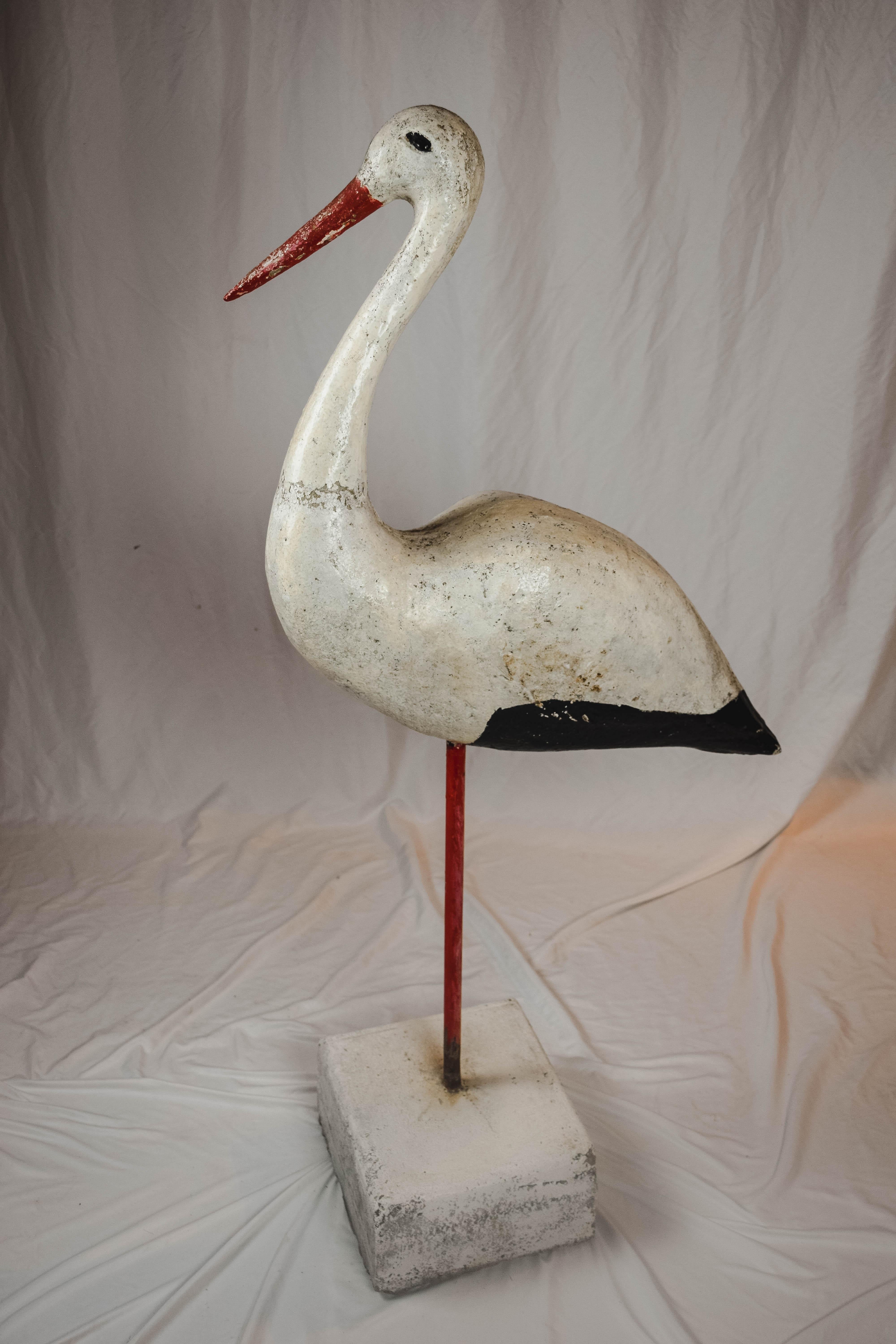 Vintage Concrete Shore Bird For Sale 4