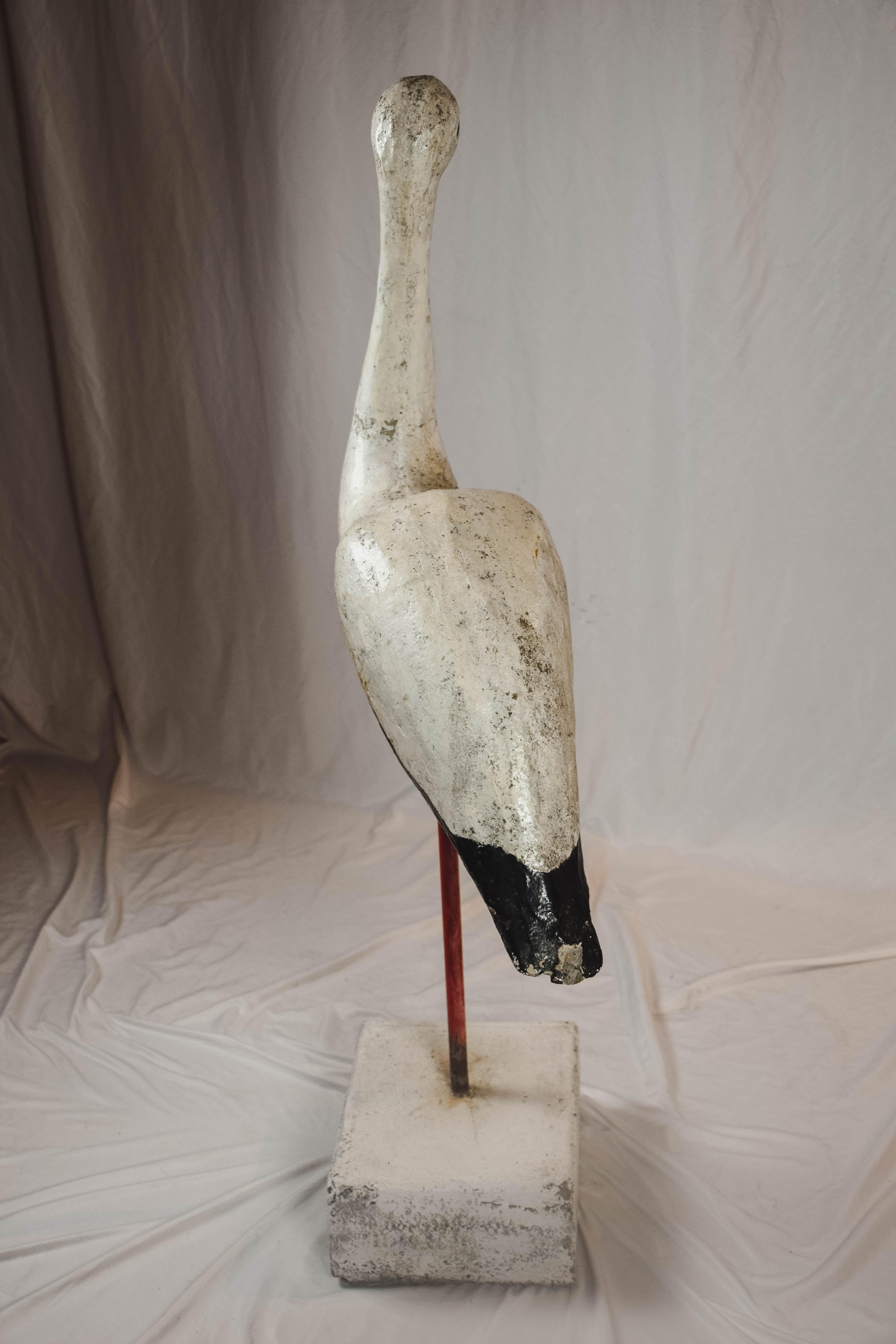 Vintage Concrete Shore Bird For Sale 8