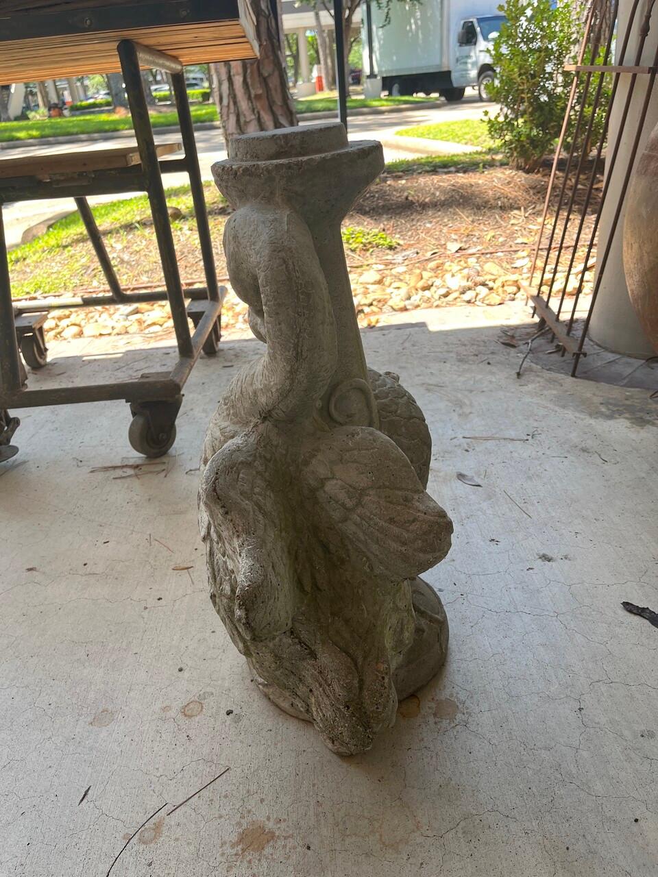 Pierre artificielle Antique Swan Birdbath en béton