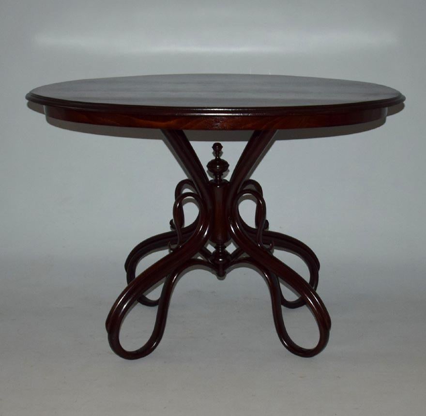 Art Nouveau Fischel Antique Conference or Dining Table, 1890 For Sale