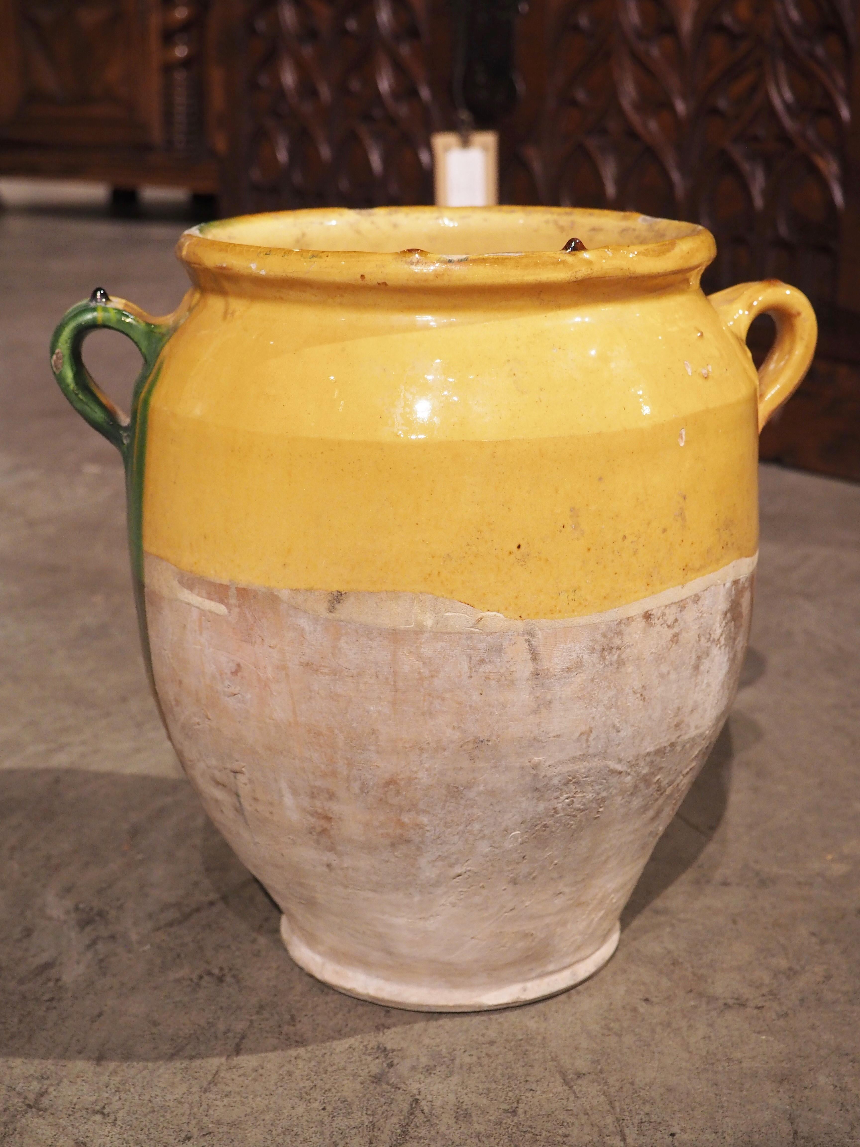 French Antique Confit Pot from Southwest France