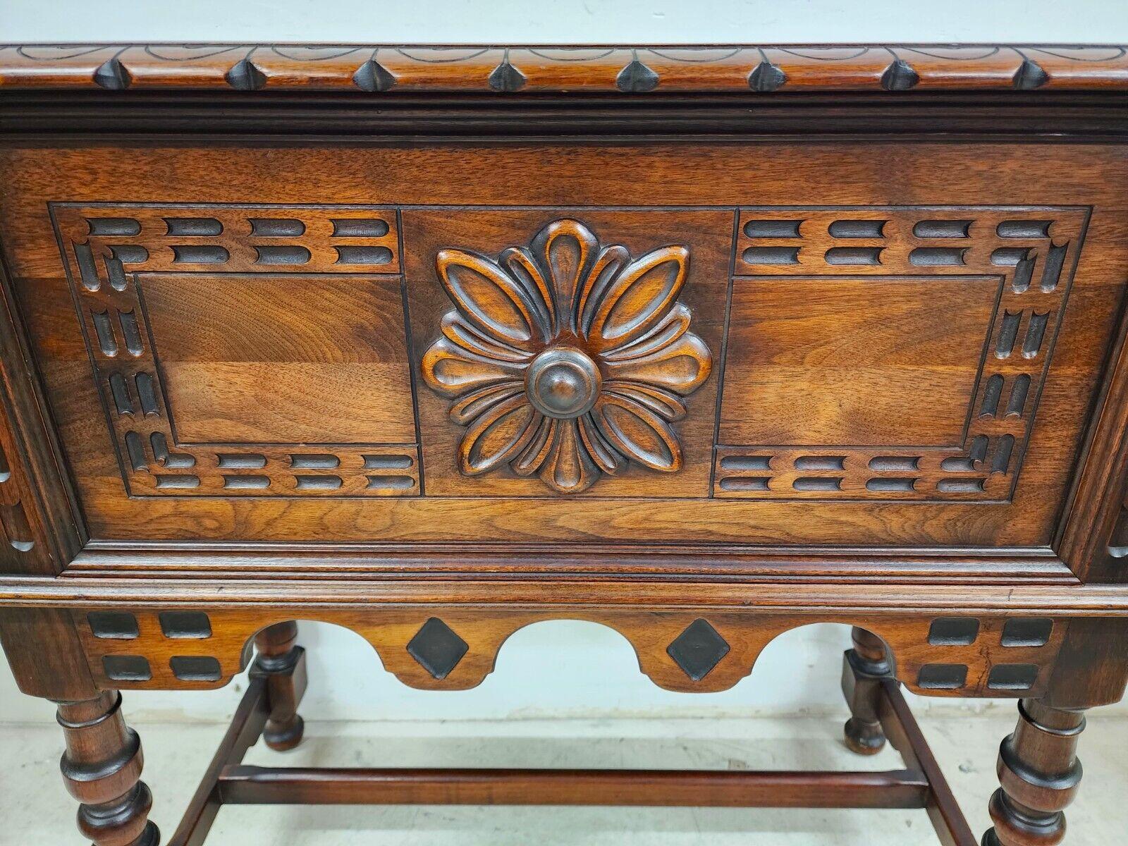 Antique Console Buffet Table Walnut by KITTINGER For Sale 5