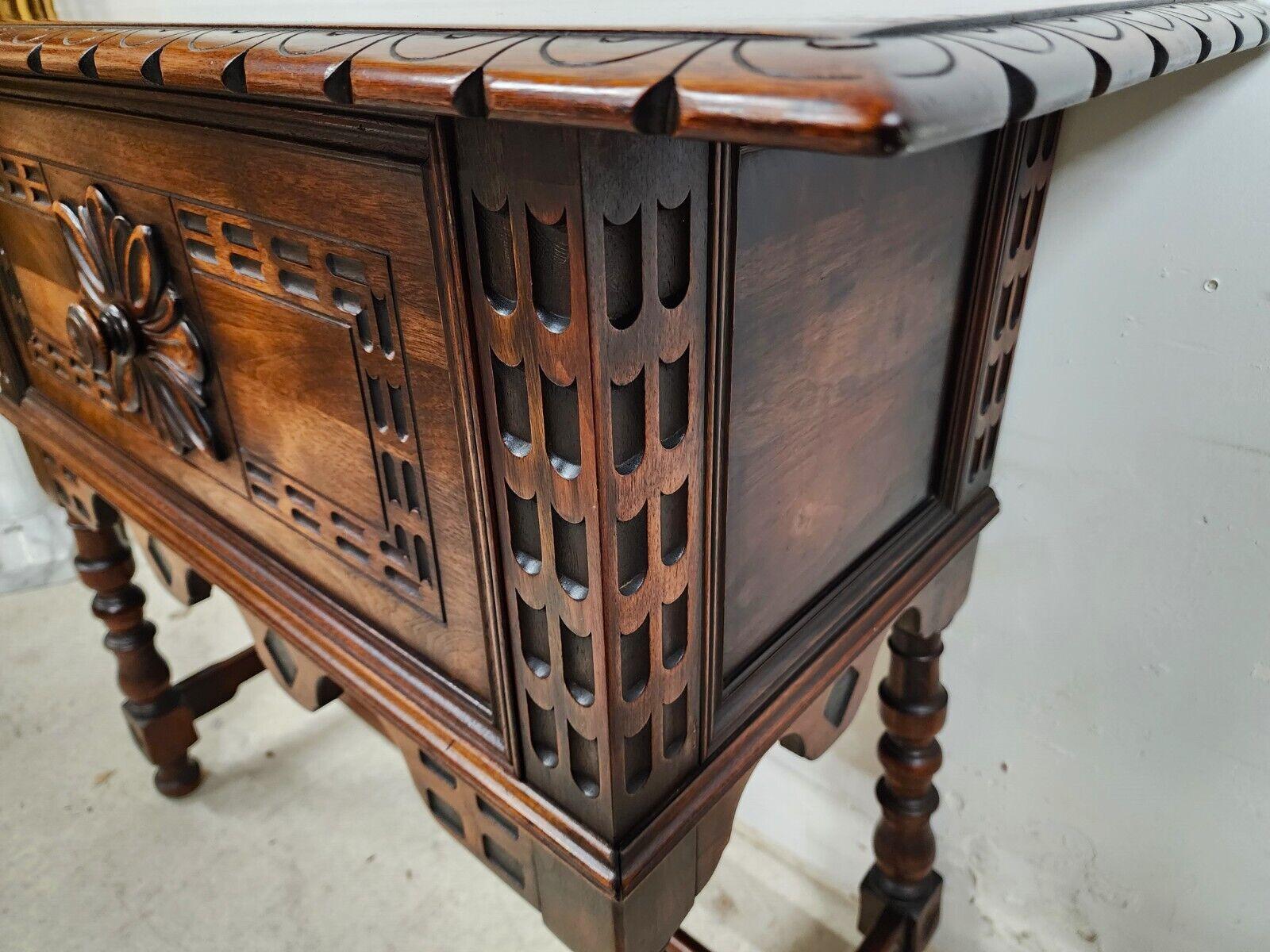 For FULL item description click on CONTINUE READING at the bottom of this page.

Offering One Of Our Recent Palm Beach Estate Fine Furniture Acquisitions Of A 
Antique Walnut Console Buffet Sideboard Table by KITTINGER

Approximate Measurements in