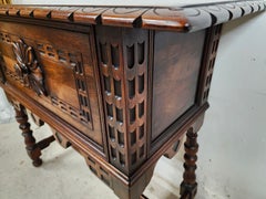 Table Buffet Console Ancienne Noyer par Kittinger