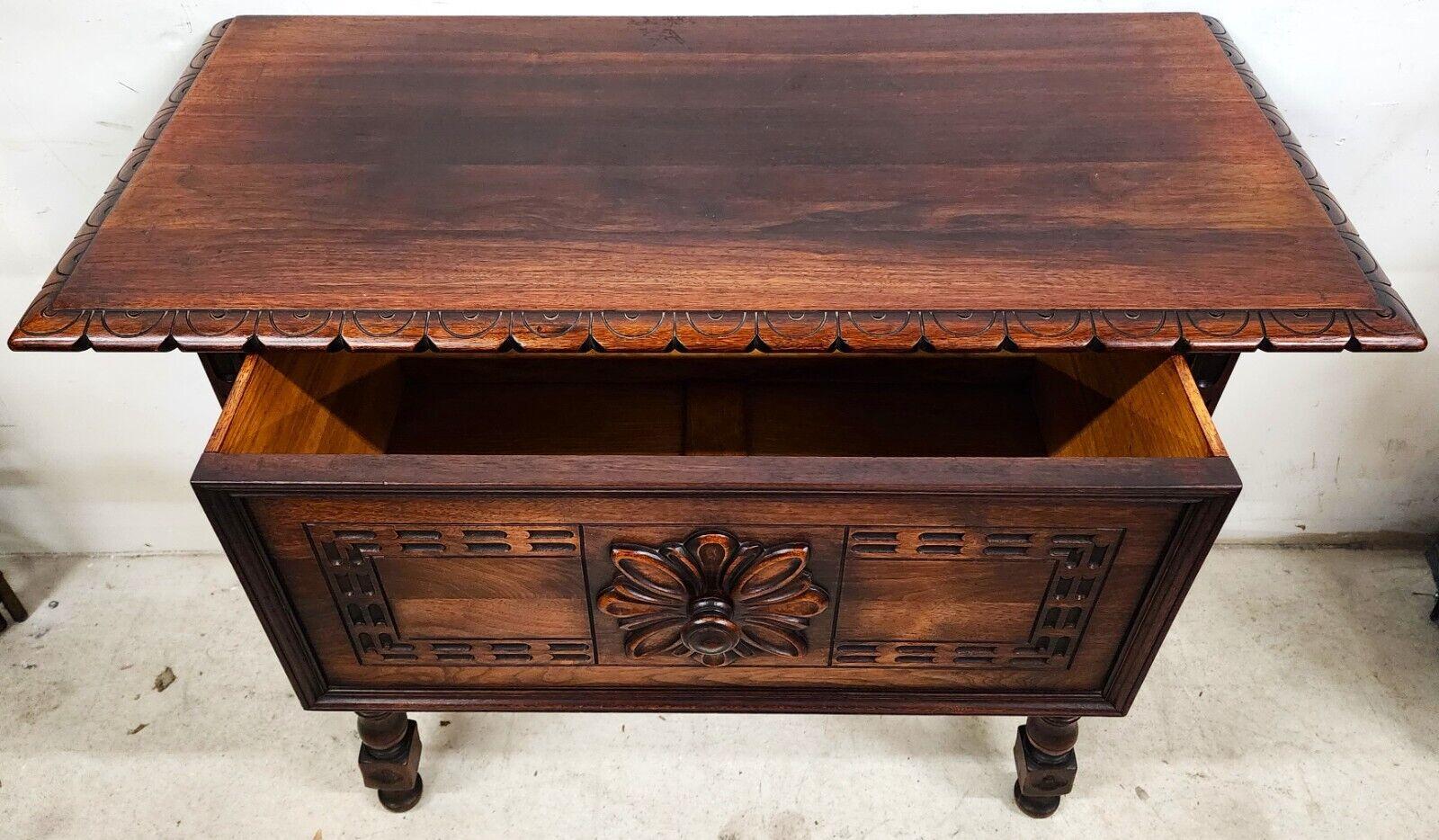 Jacobean Antique Console Buffet Table Walnut by KITTINGER For Sale