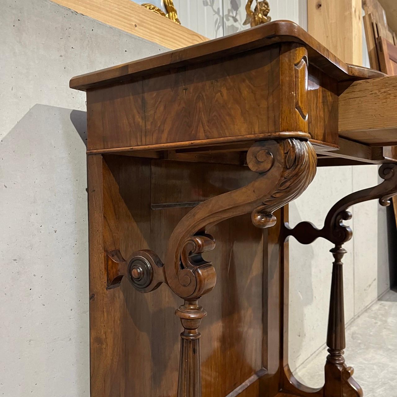 Antique console  Louis Philippe  walnut For Sale 9