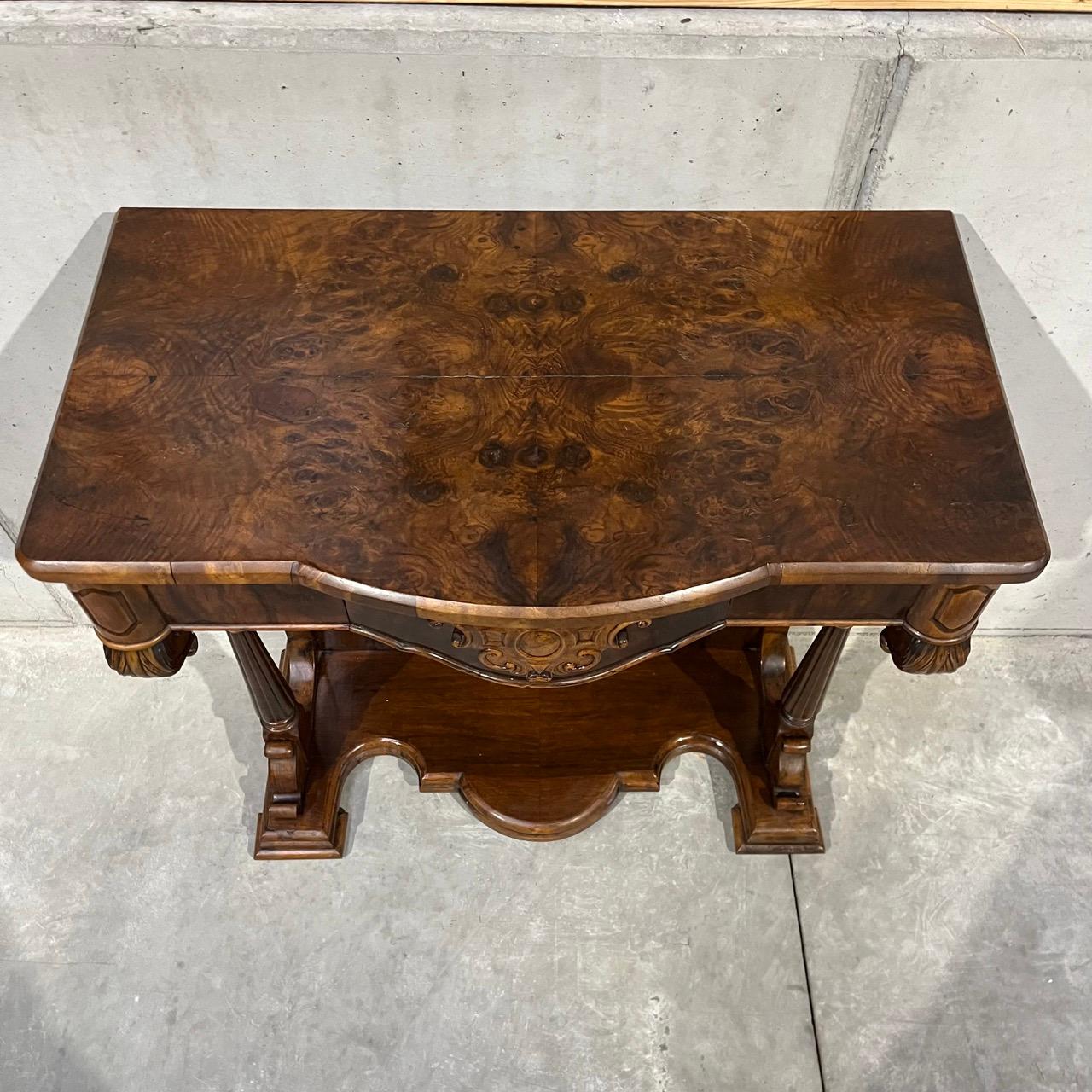 Antique console  Louis Philippe  walnut For Sale 11