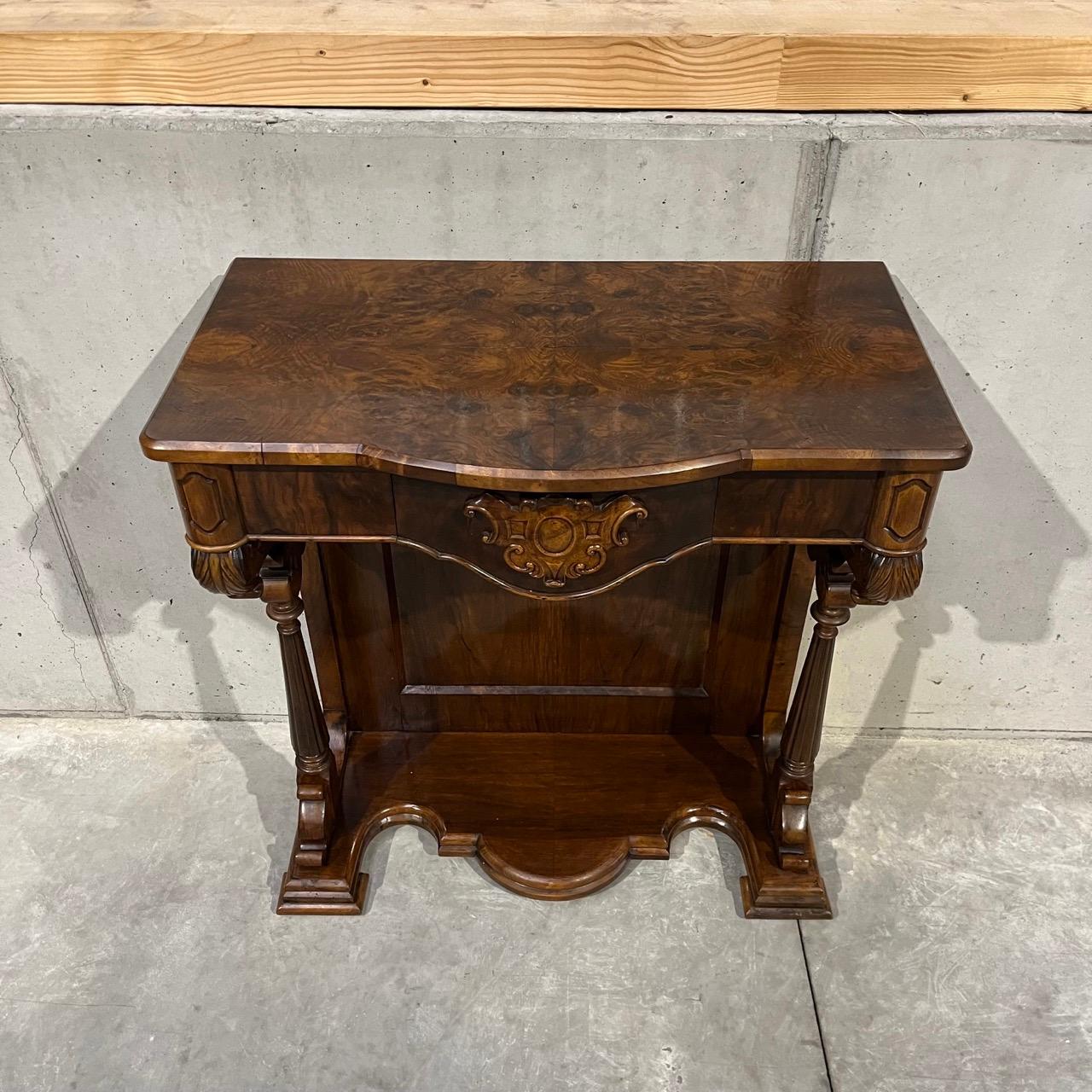 French Antique console  Louis Philippe  walnut For Sale