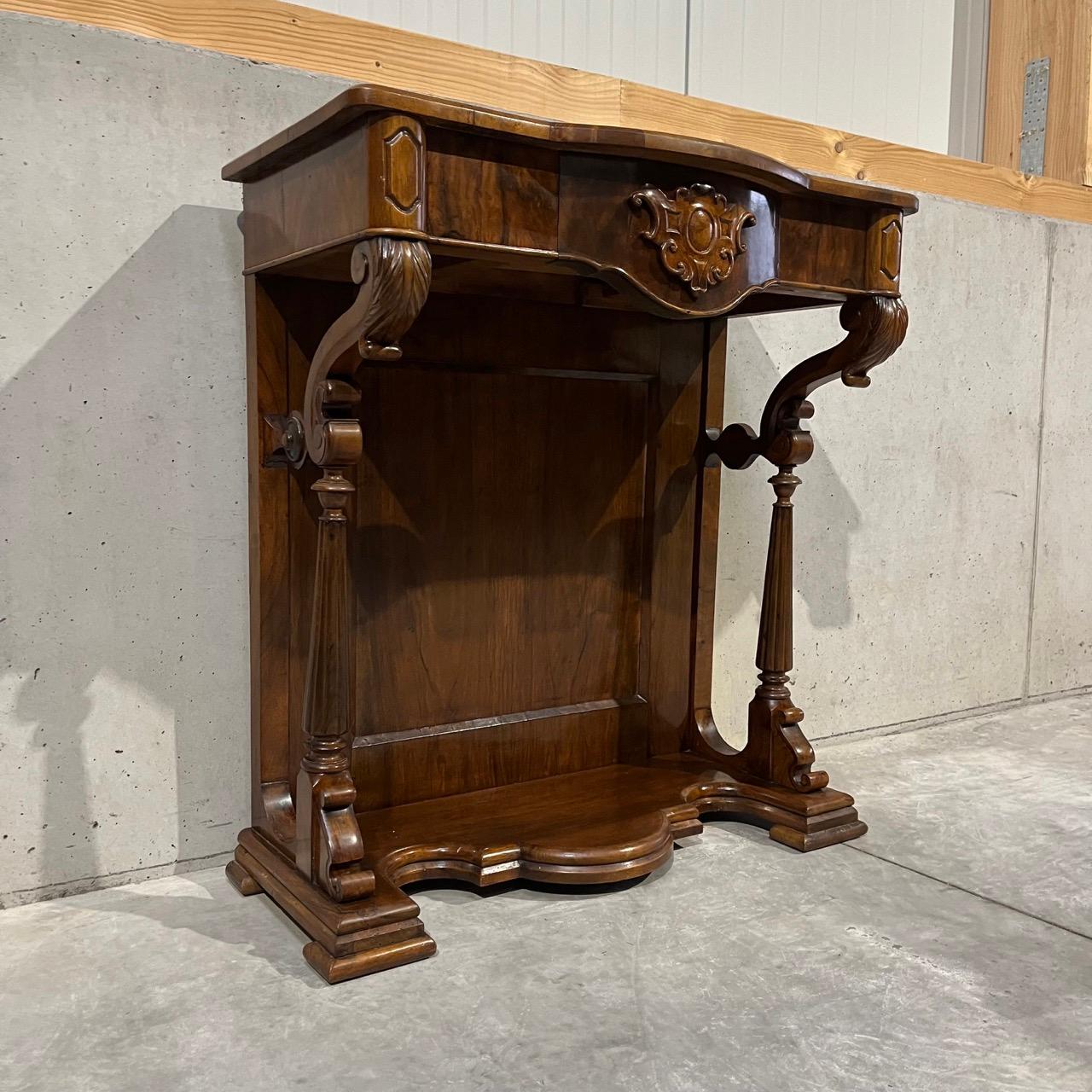 Antique console  Louis Philippe  walnut In Good Condition For Sale In Würzburg, DE