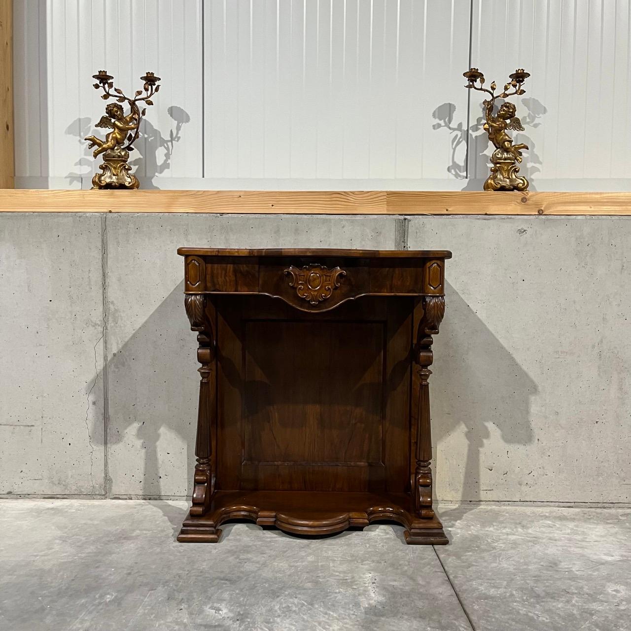 Nutwood Antique console  Louis Philippe  walnut For Sale