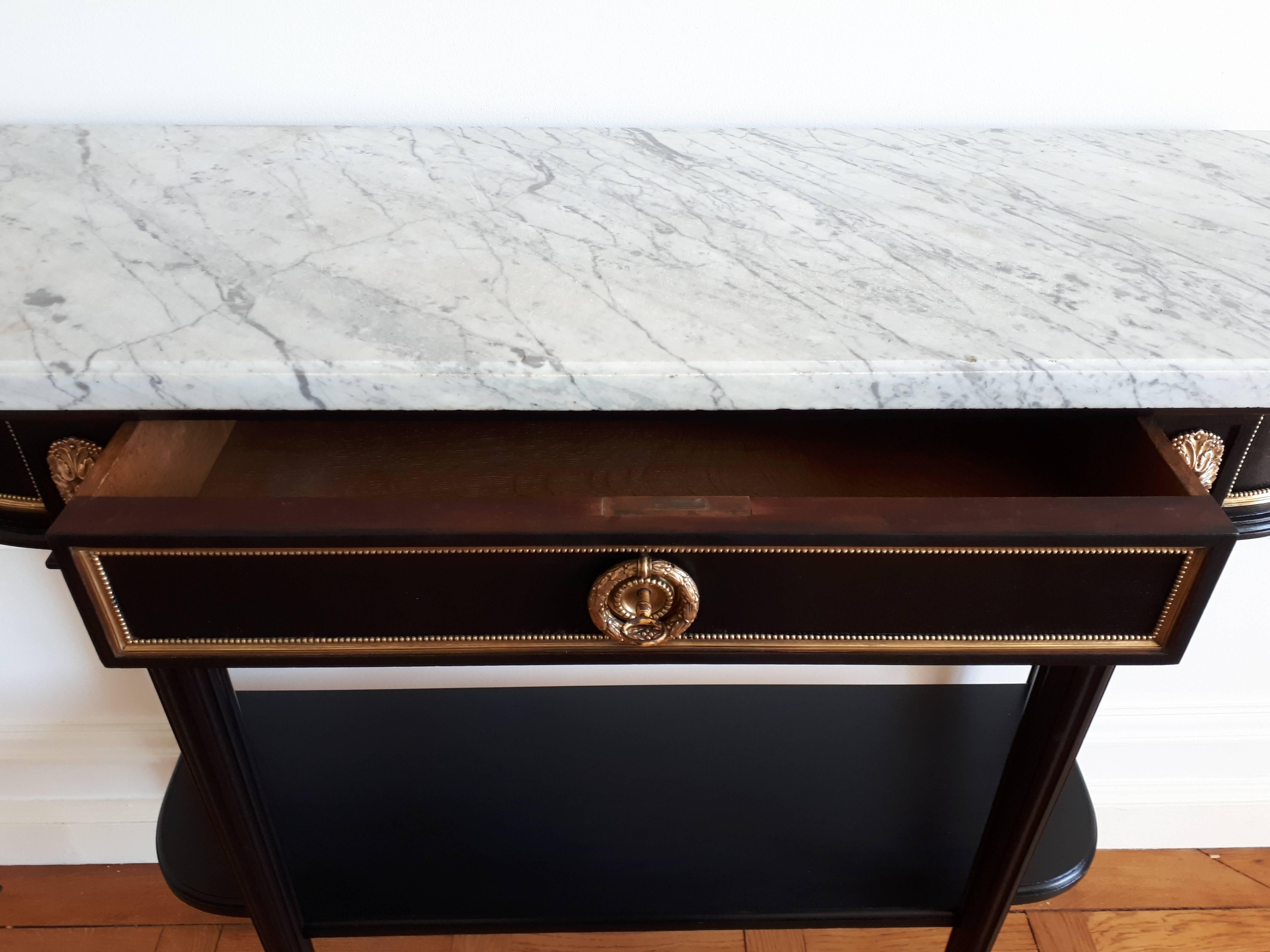 Antique Console Louis XVI Style, Marble top 7