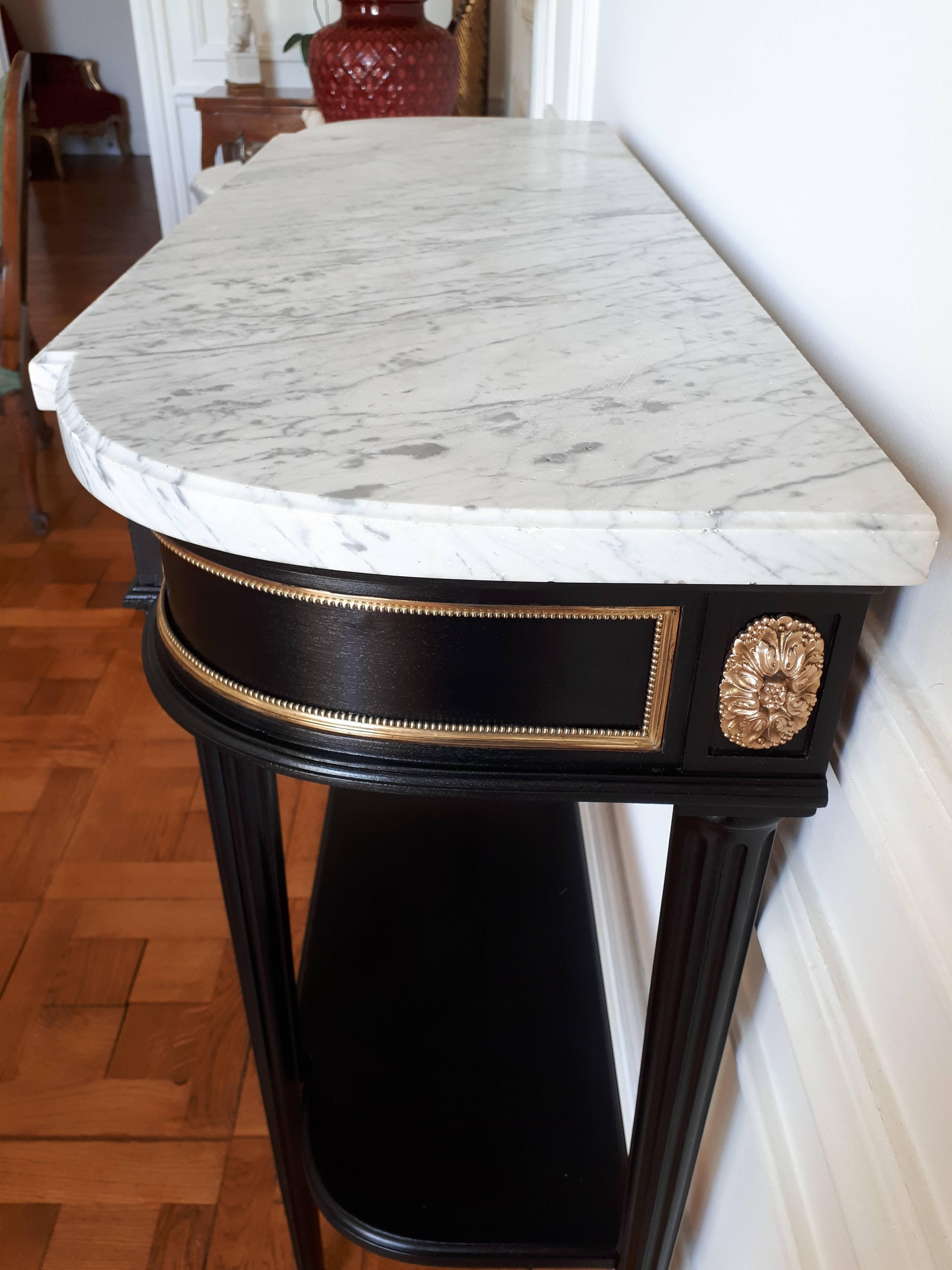 Antique Console Louis XVI Style, Marble top 9