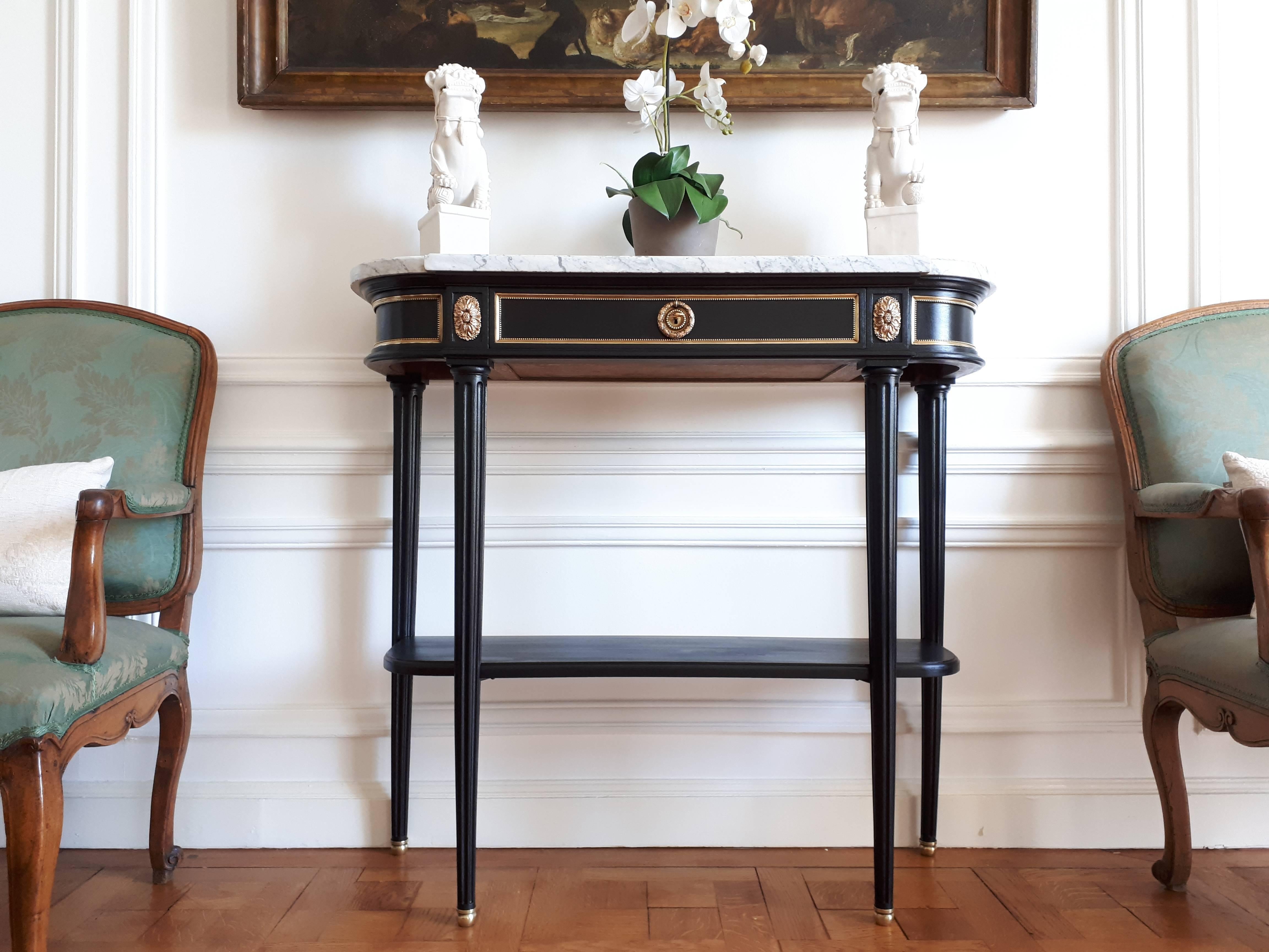 Antique Console Louis XVI Style, Marble top 11