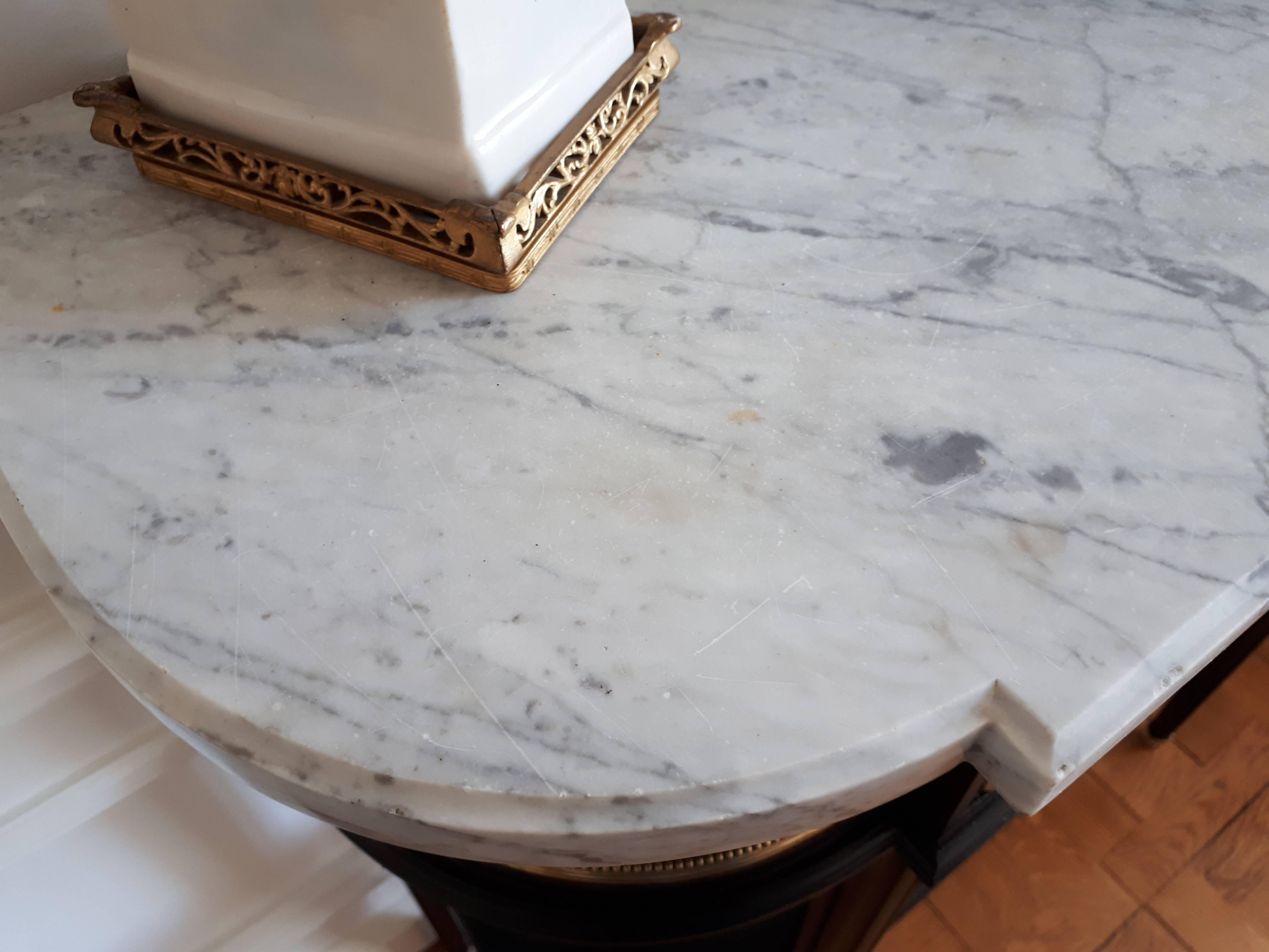 Antique Console Louis XVI Style, Marble top 14