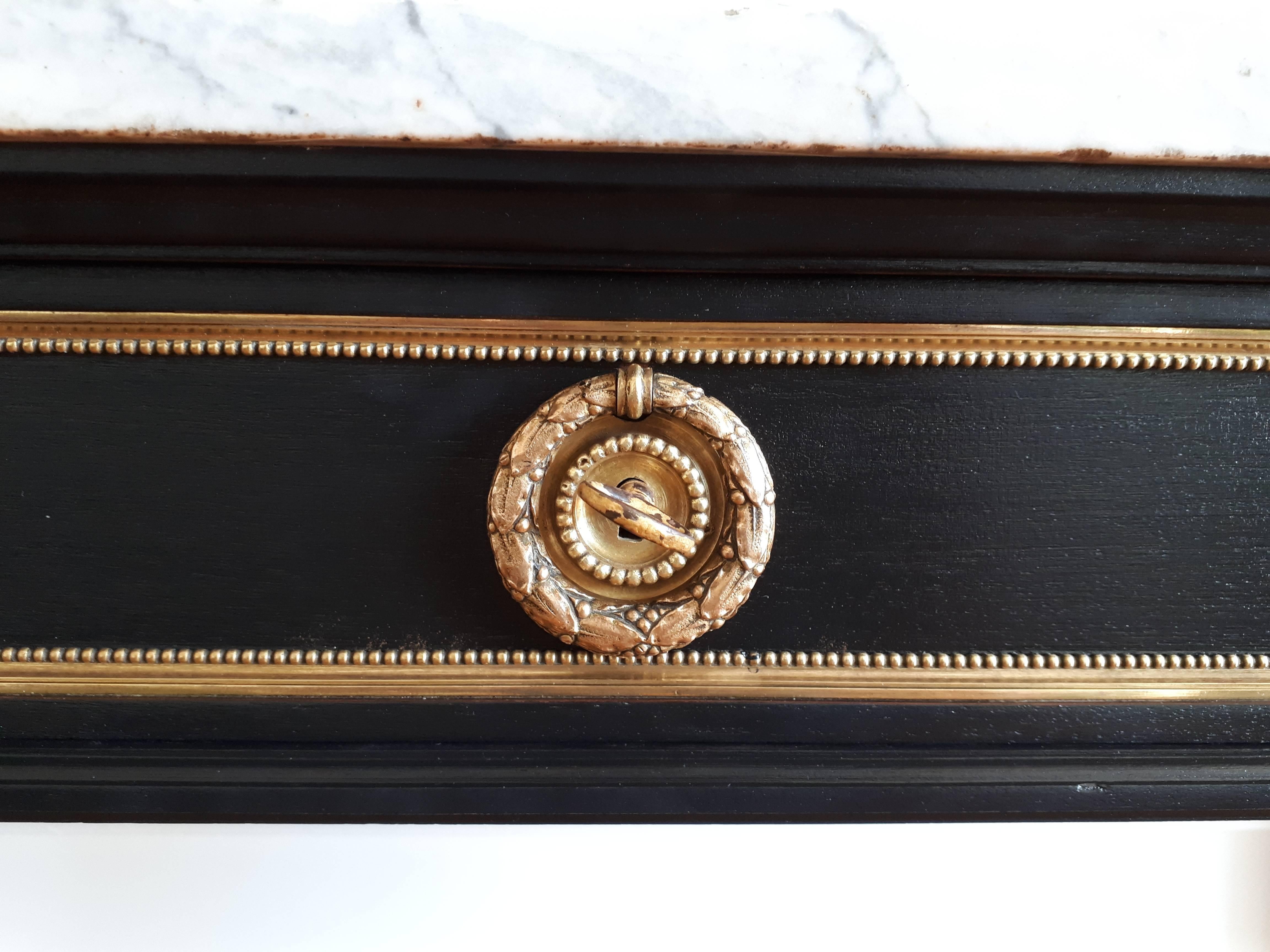 Antique Console Louis XVI Style, Marble top 4