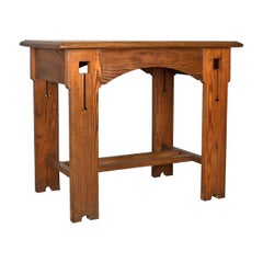 Table Console Antique:: Anglais:: Arts & Crafts:: Victorian:: Pine:: Side:: circa 1880