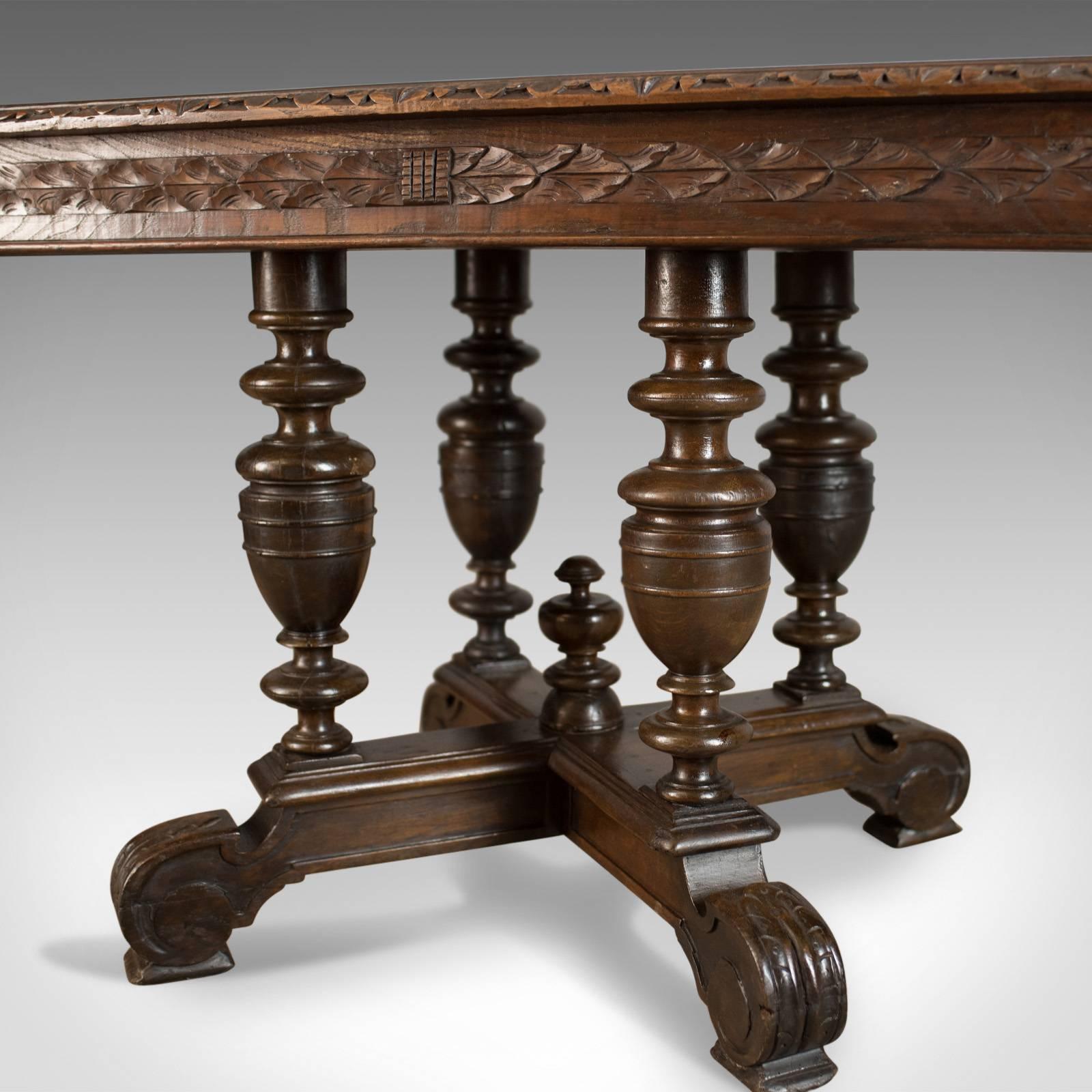 Antique Console Table, English, Oak, Victorian, Side, 19th Century, circa 1880 3