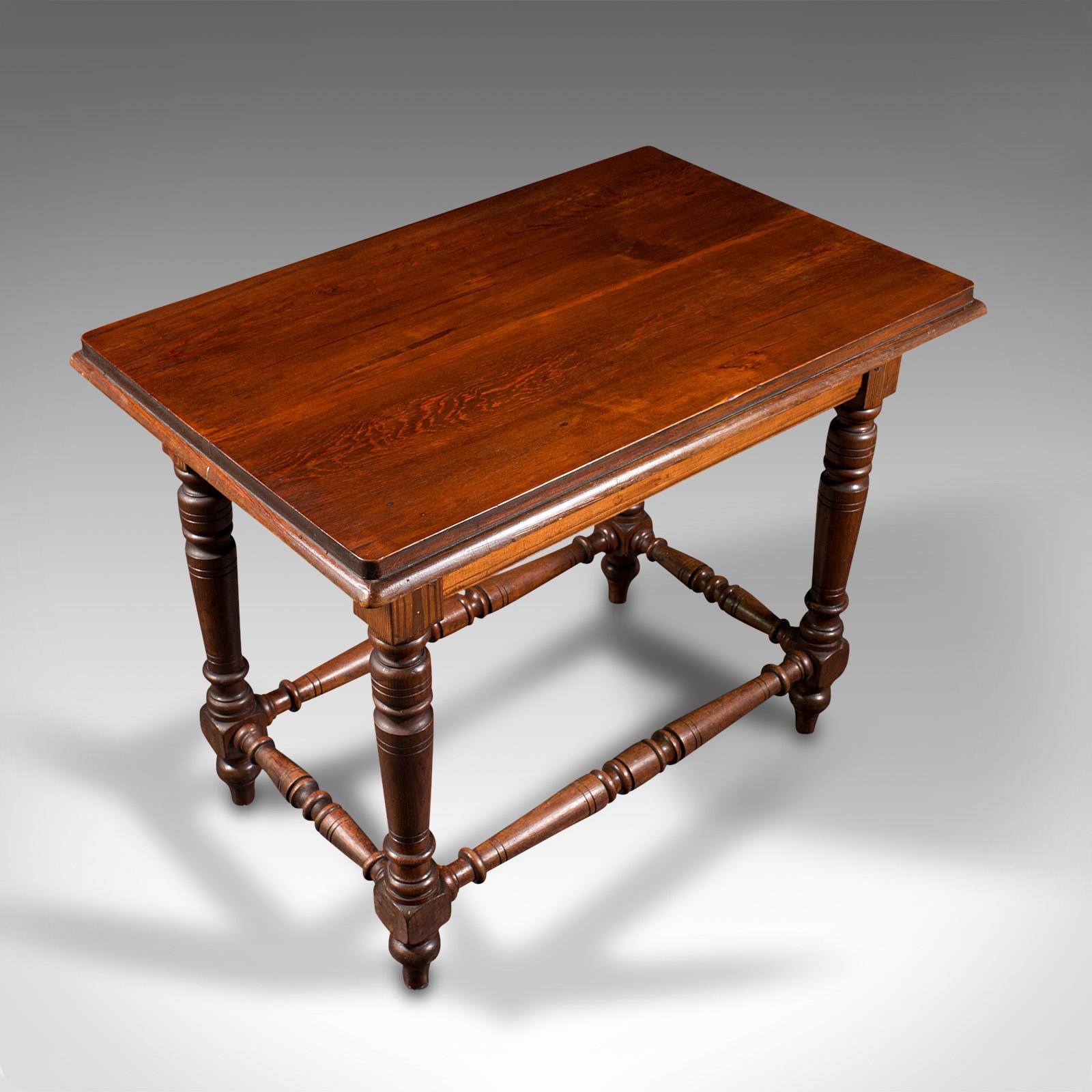 Antique Console Table, English, Pine, Ecclesiastical, Side, Victorian, C.1880 For Sale 1