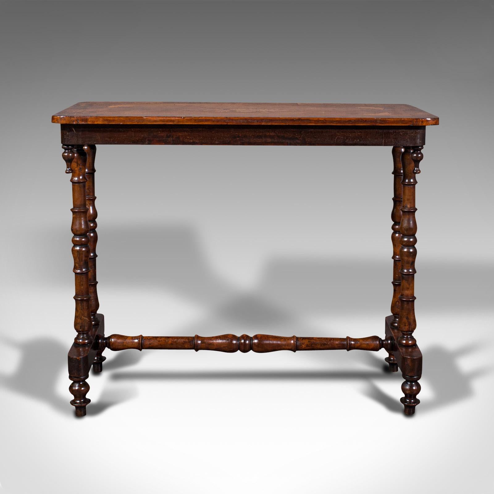 19th Century Antique Console Table, English, Walnut, Decorative, Side, Occasional, Regency
