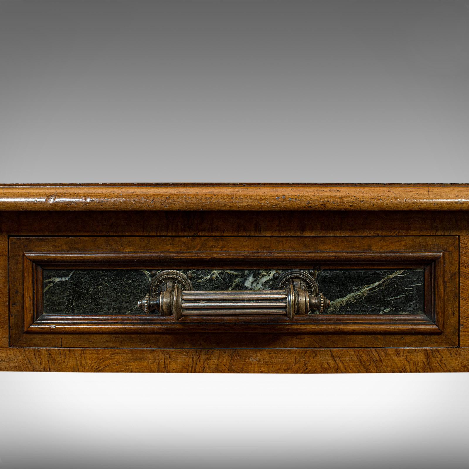 Antique Console Table, Large, Scottish, Walnut, Desk, J & T Scott, Victorian 6