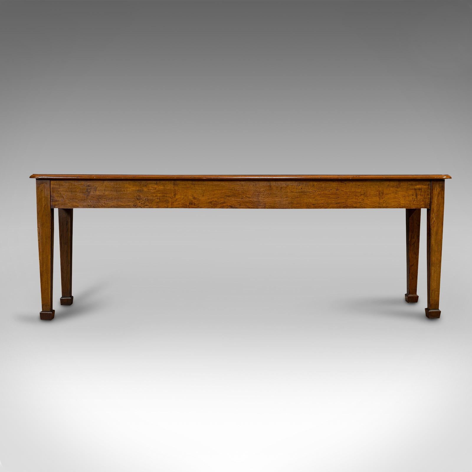 Antique Console Table, Large, Scottish, Walnut, Desk, J & T Scott, Victorian 2