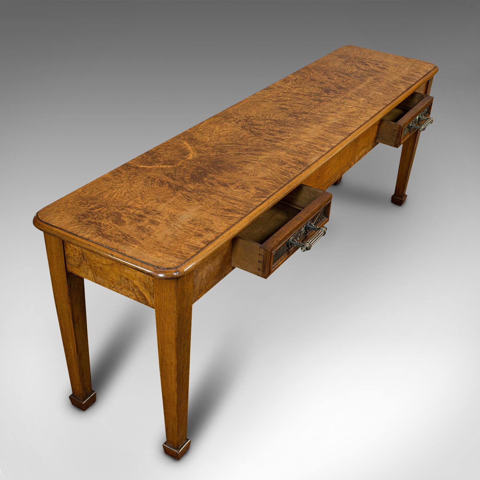 Antique Console Table, Large, Scottish, Walnut, Desk, J & T Scott, Victorian 4